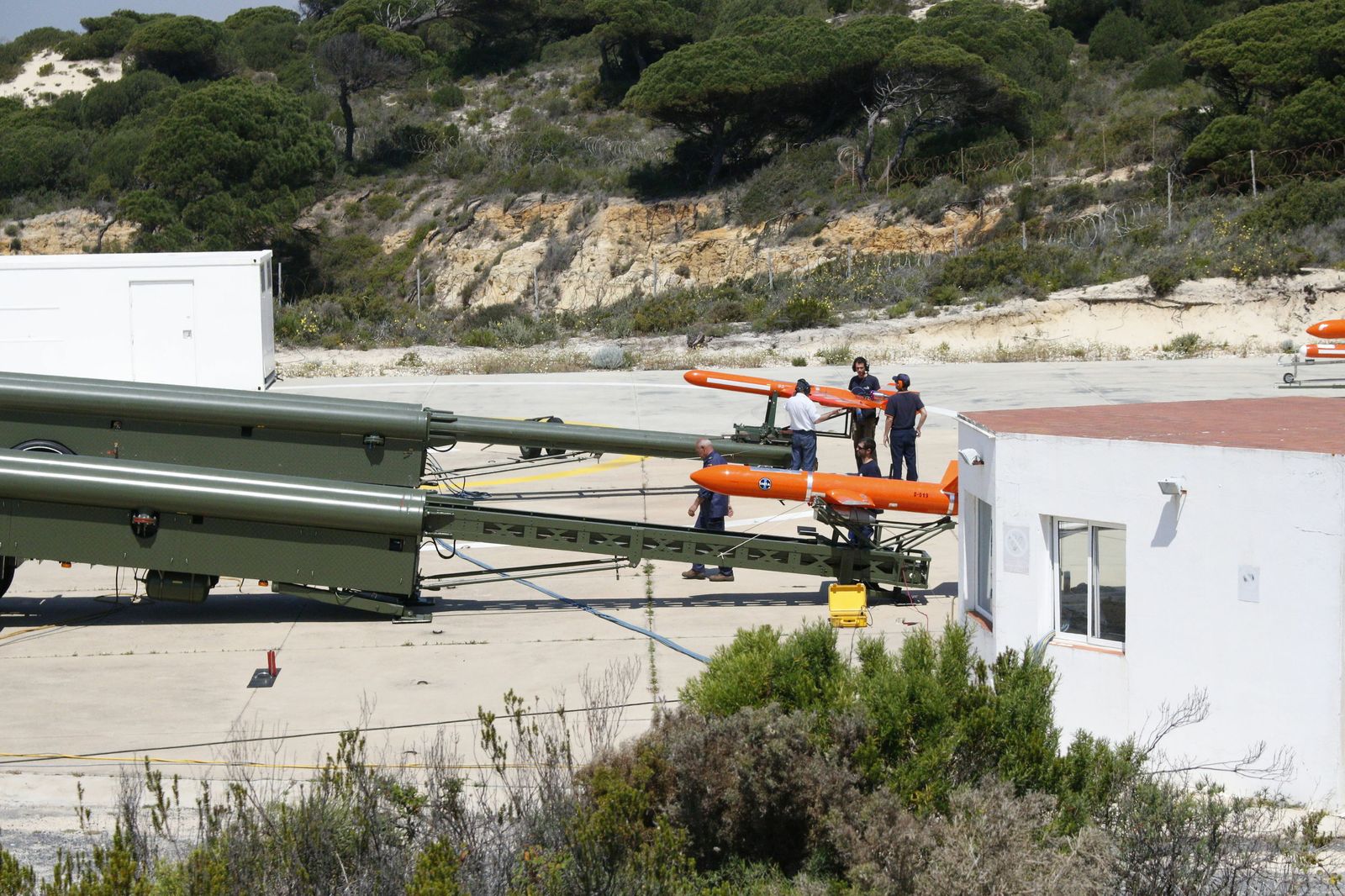 Imagen de una prueba de prototipos en las instalaciones de El Arenosillo.