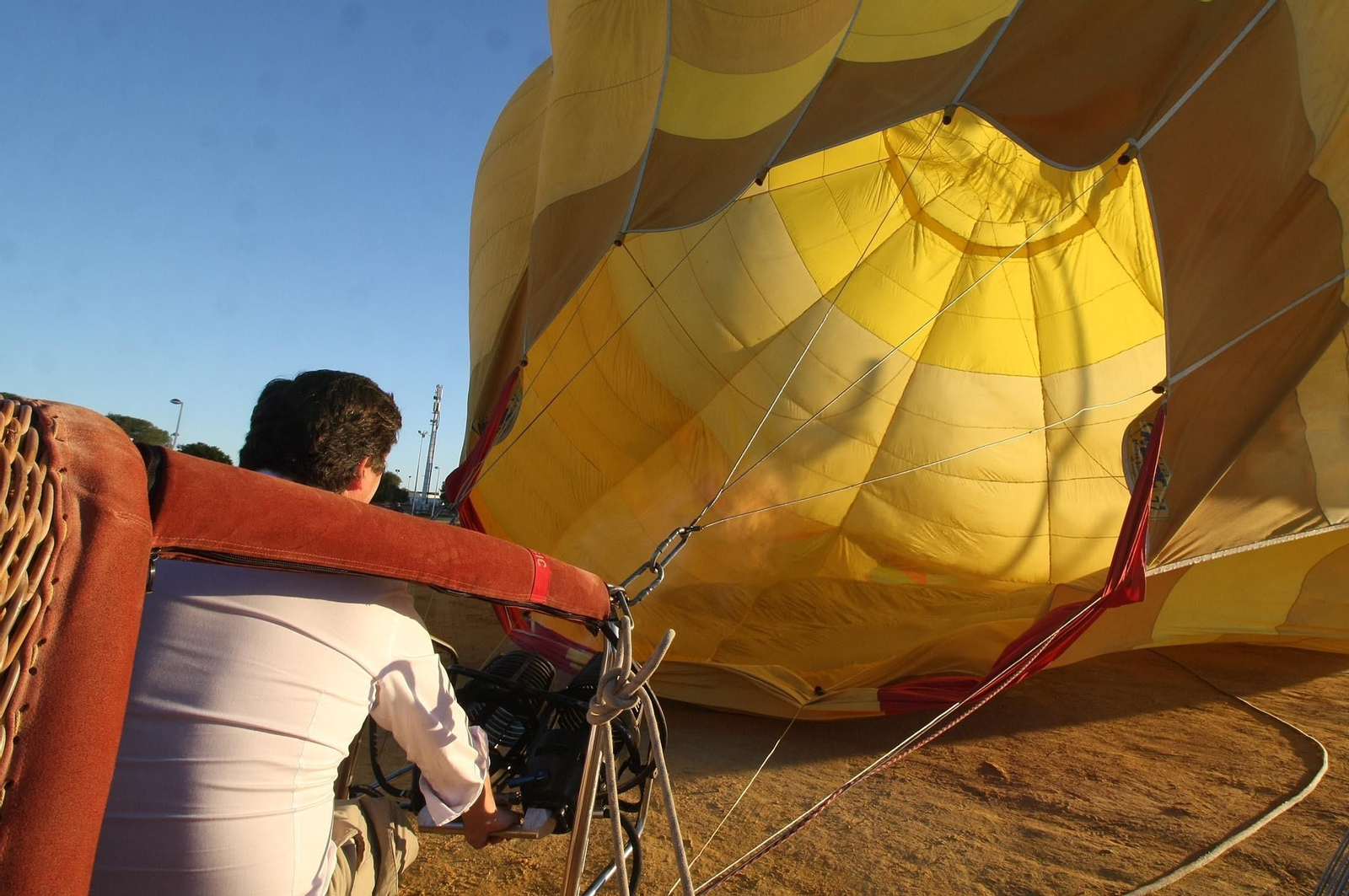 Imágenes del vuelo del globo aeroestático  en Huelva