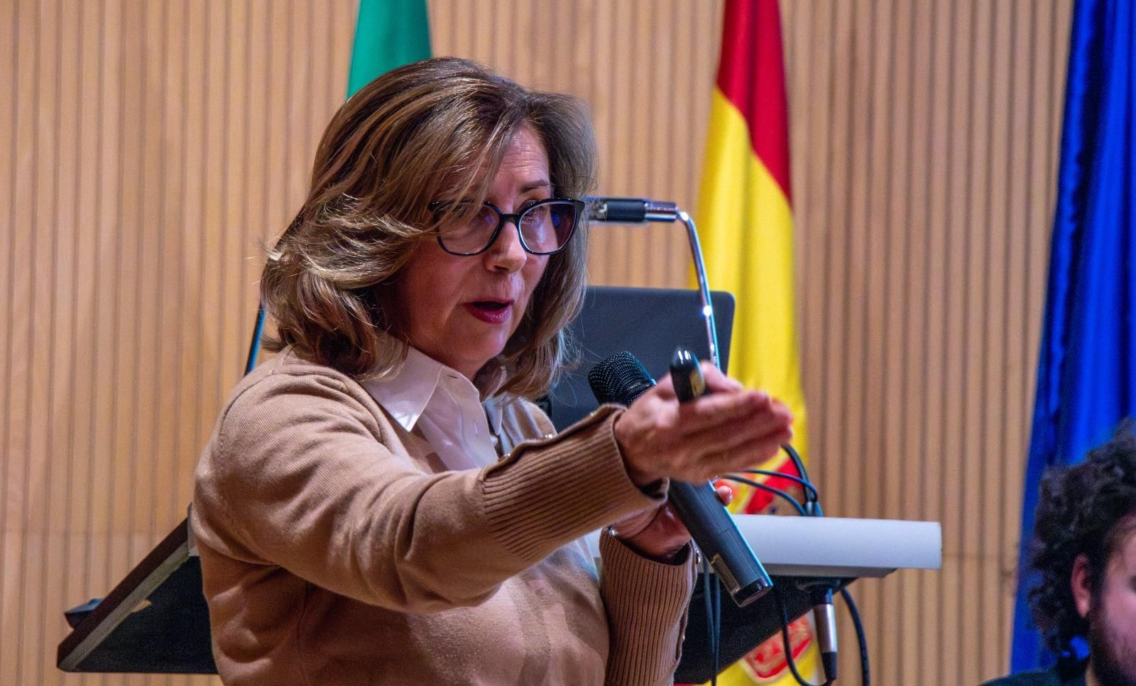 María del Carmen Carrión, durante la presentación de la memoria anual de la Defensoría.