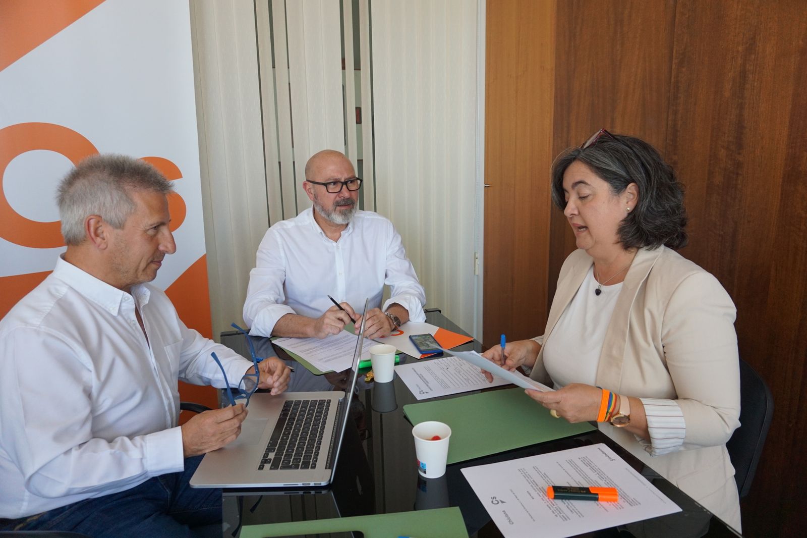 Reunión de los concejales de Ciudadanos en Chiclana.