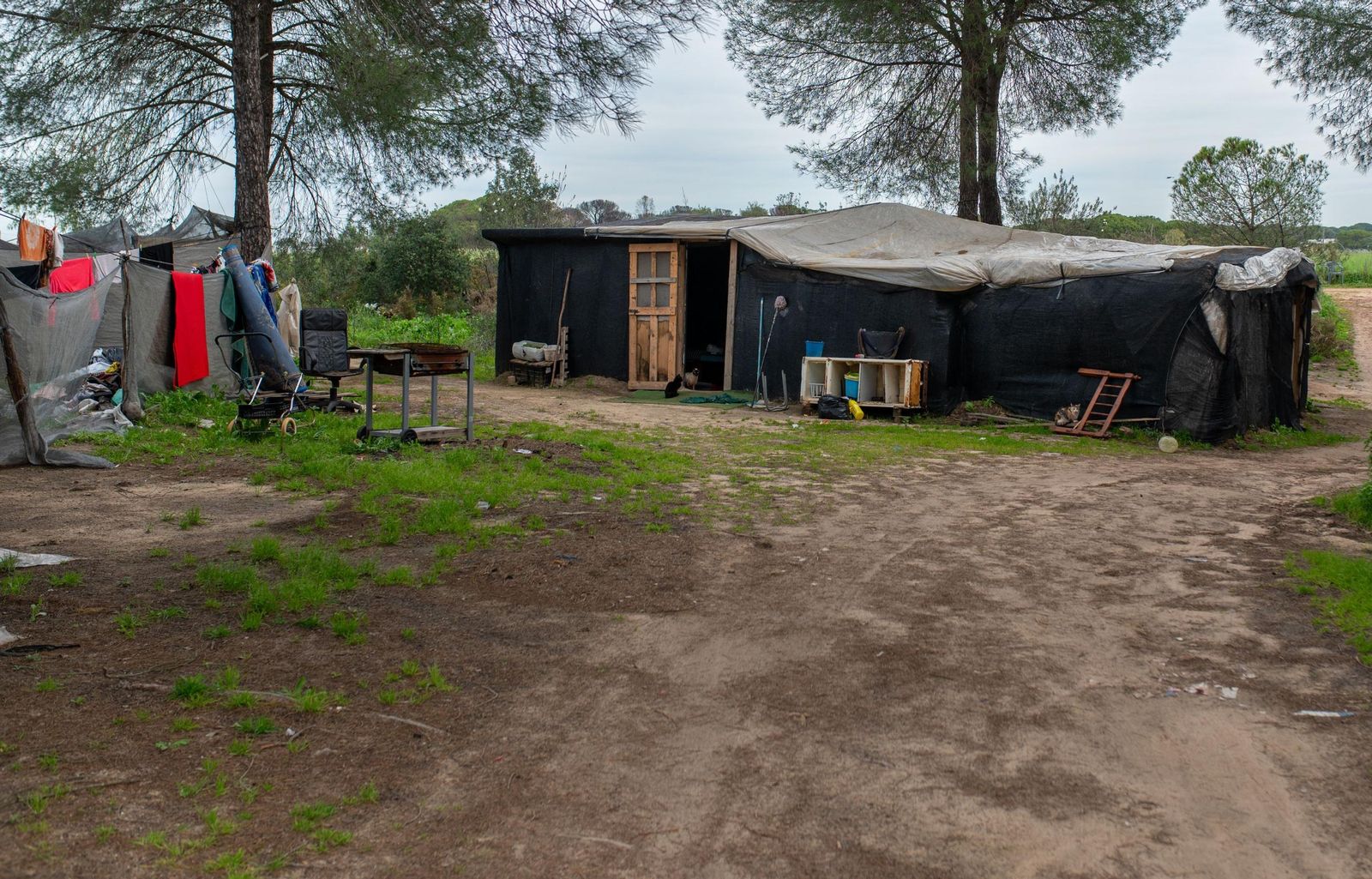Un asentamiento de inmigrantes en la provincia de Huelva.
