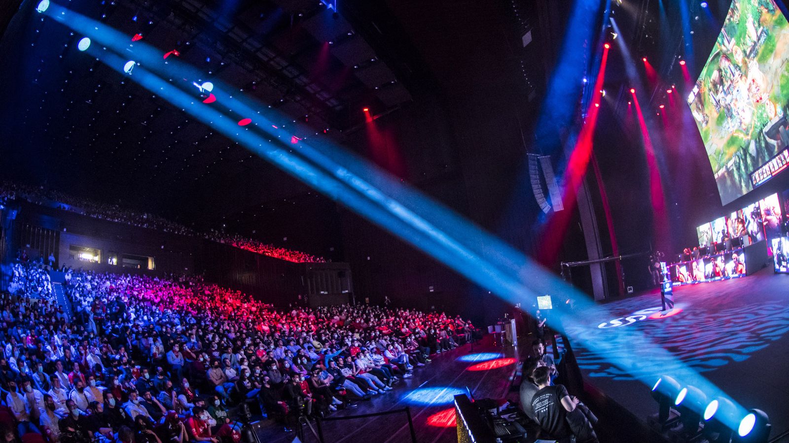 Una imagen del espectacular montaje para la final de la Superliga.