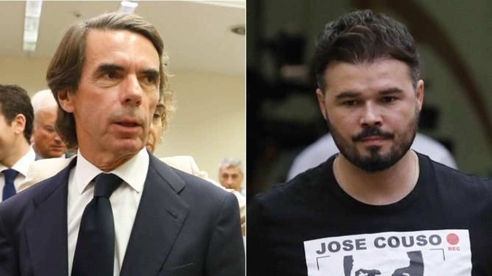 José María Aznar y Gabriel Rufián.