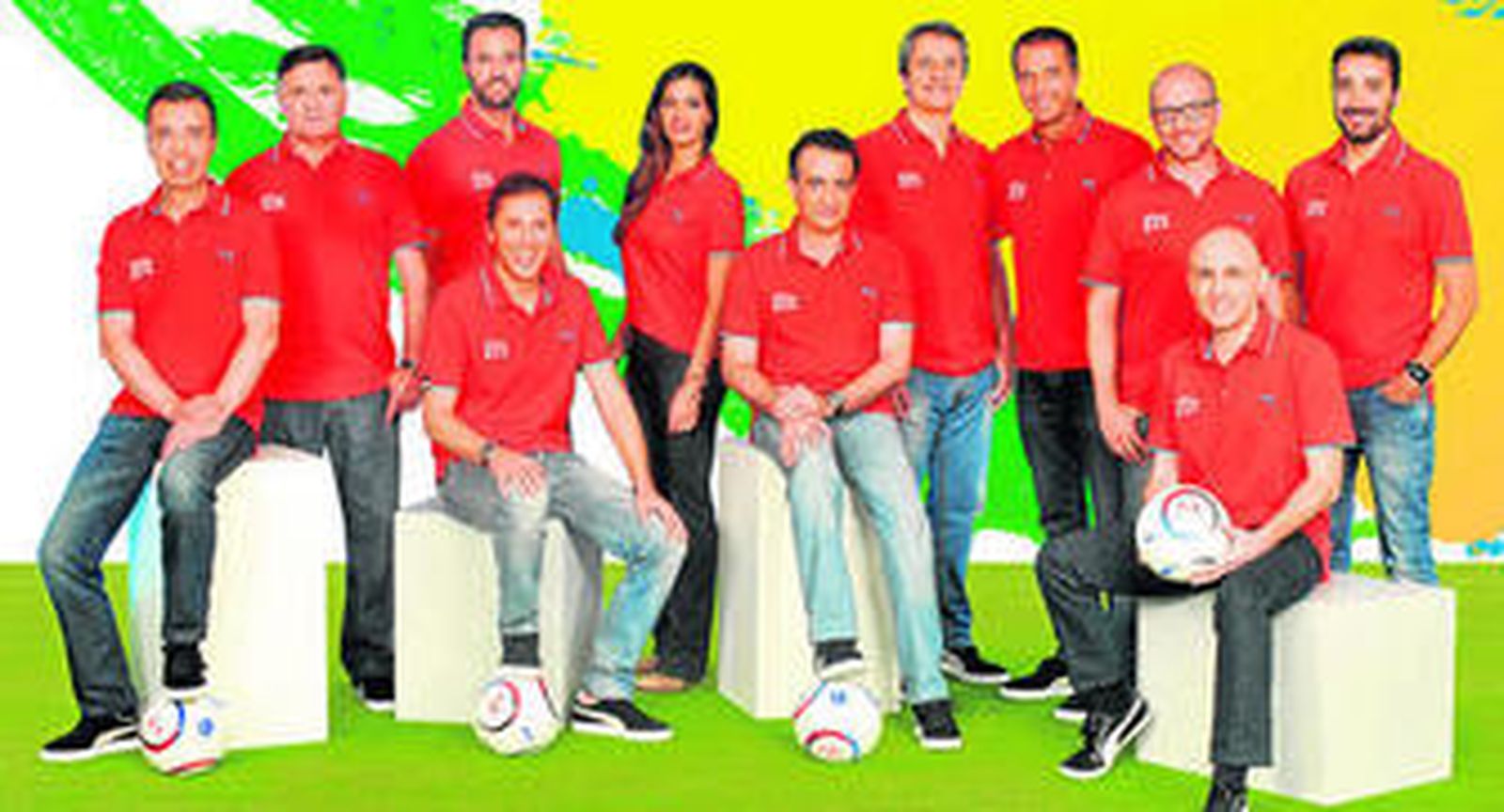 El equipo de Mediaset que se encargará de retransmitir todos los detalles del Mundial de Brasil.