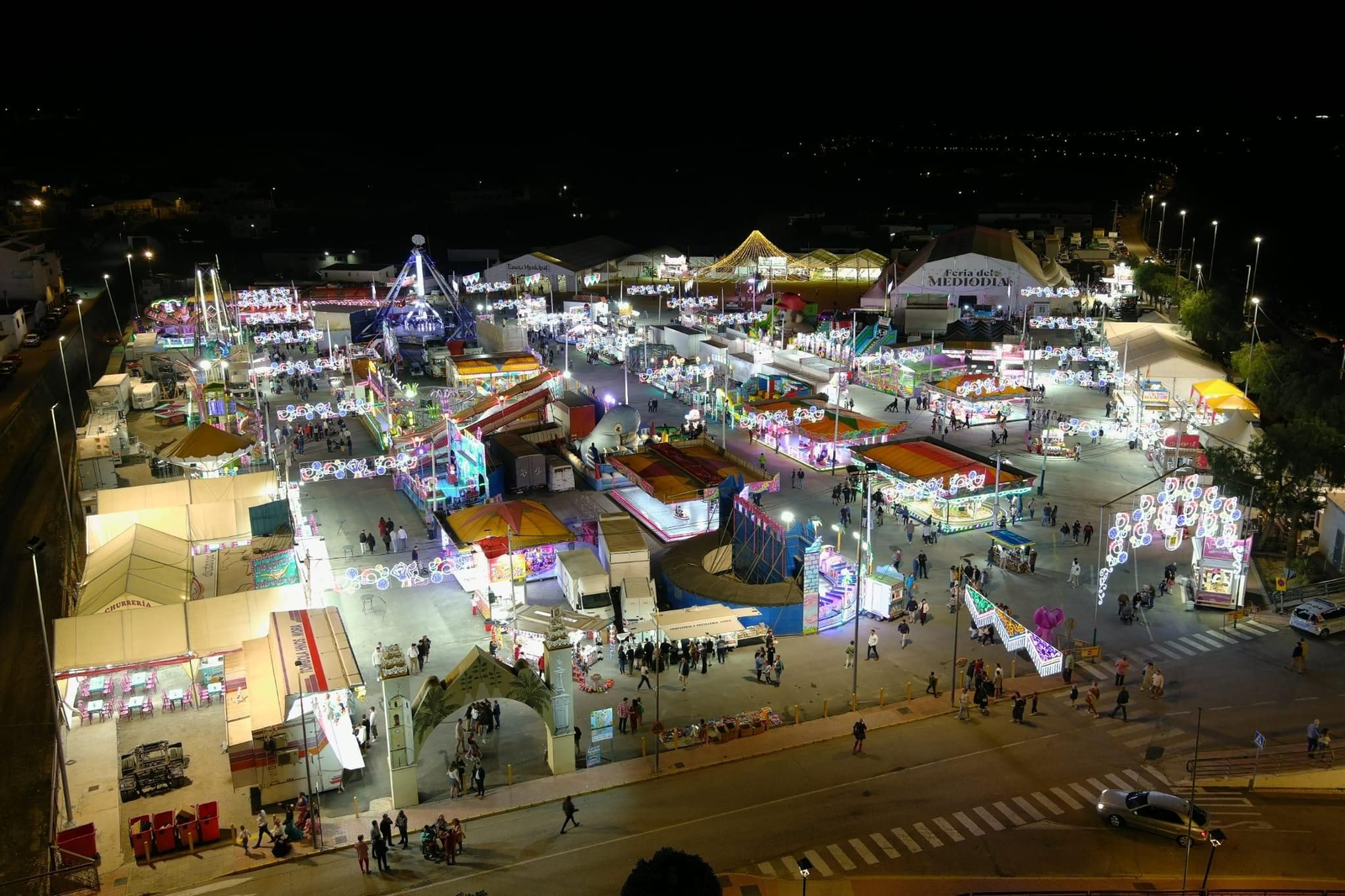 Vista aérea del recinto ferial de Albox.