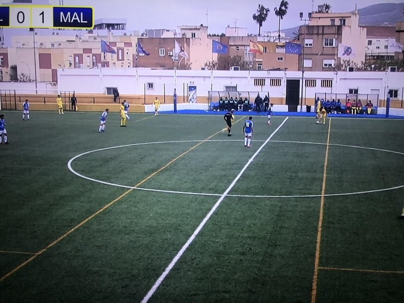 Un instante del Melilla-Málaga.