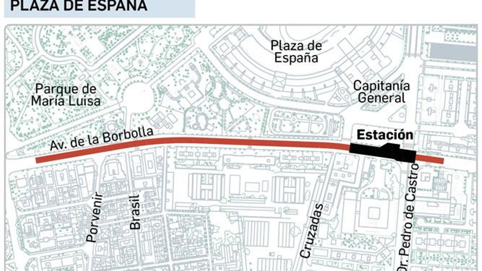 Parada de Plaza de España: Fuente: Junta de Andalucía.