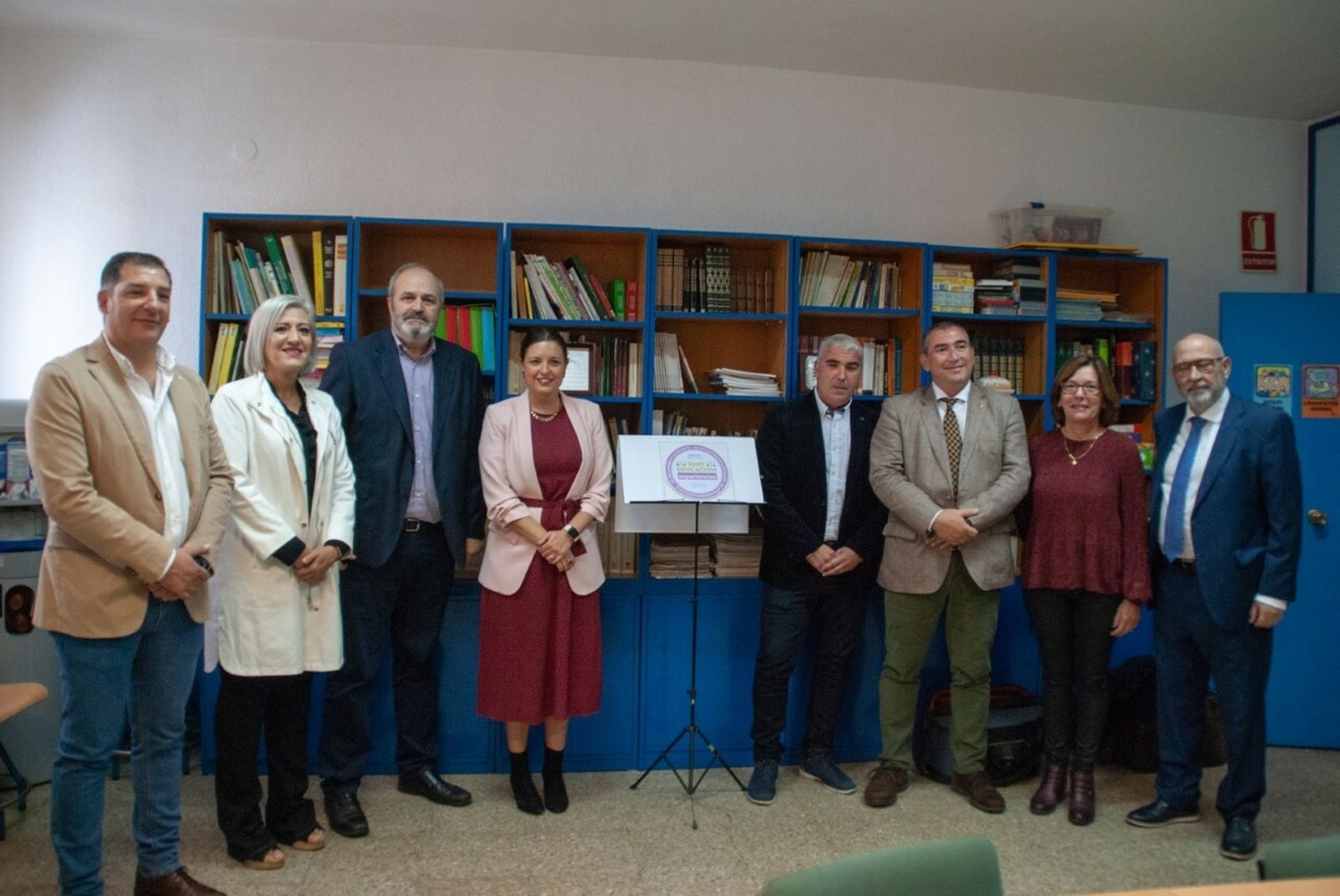Momento de la presentación del premio de Simo Educación del colegio Quintanilla.