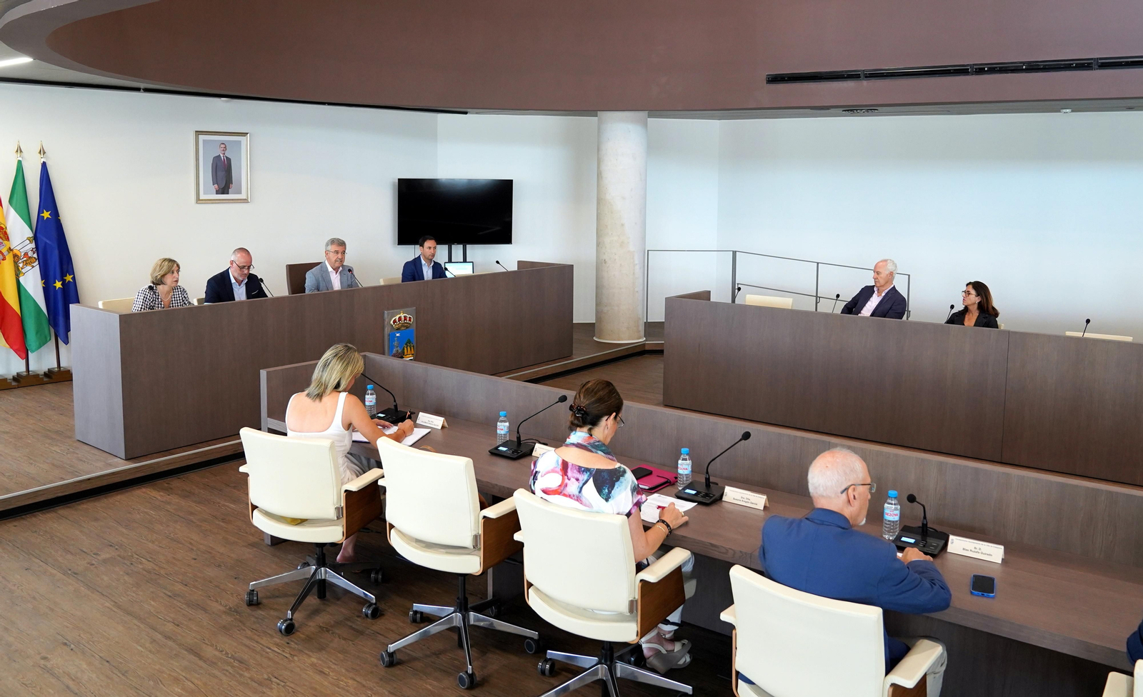 El Pleno extraordinario celebrado en el nuevo Ayuntamiento de Estepona.