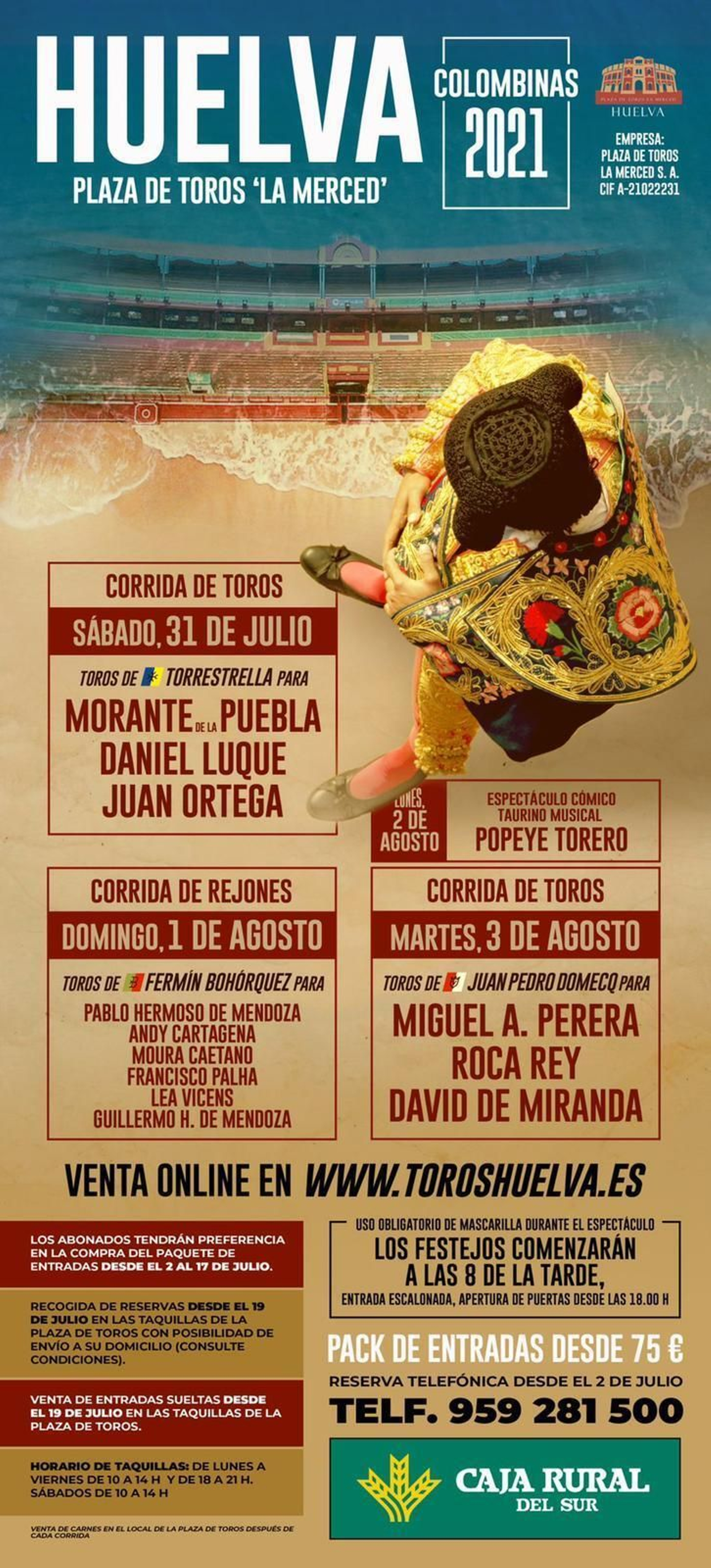 Conoce la programación taurina de las Colombinas Conoce la programación taurina de las Colombinas