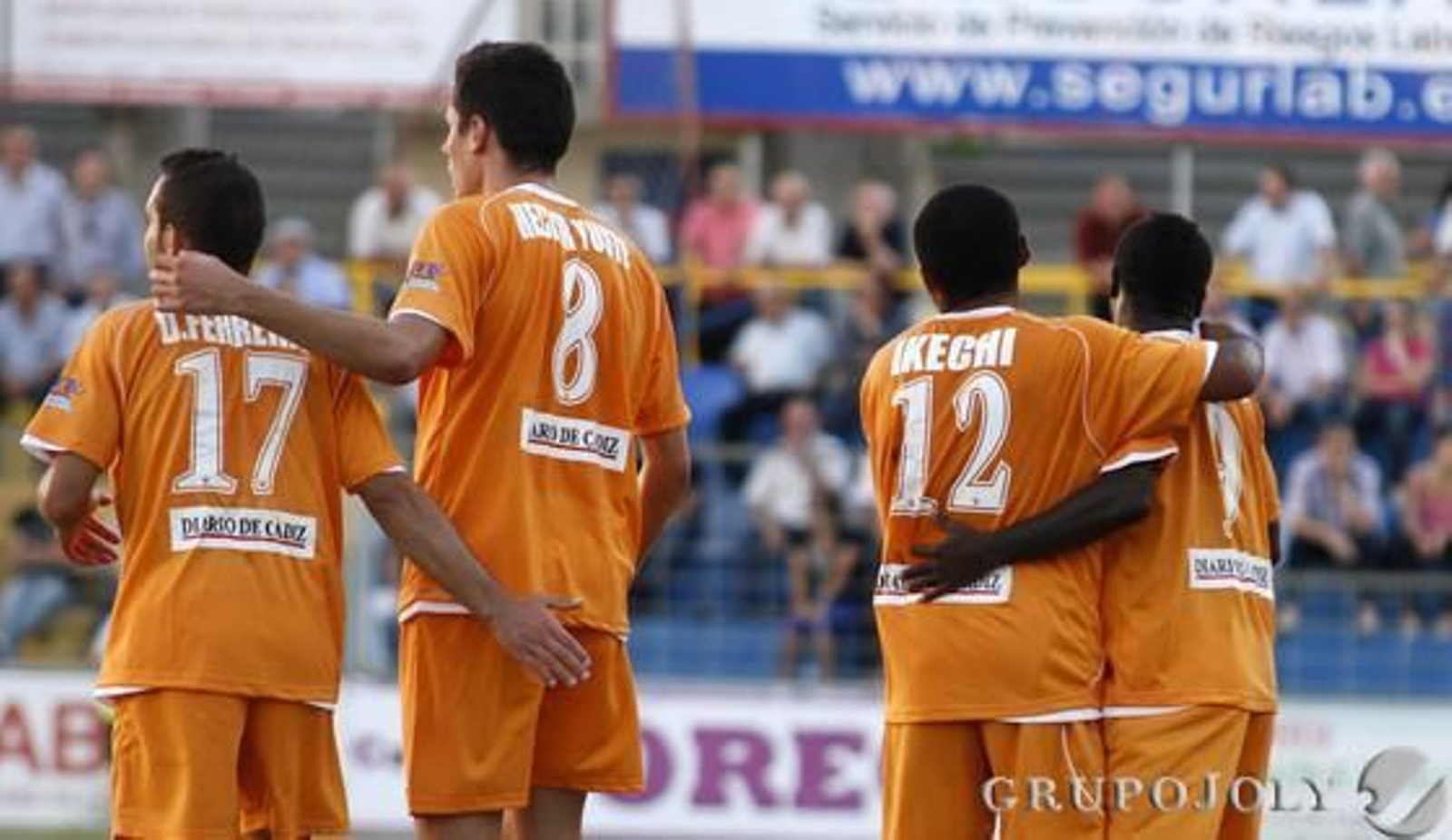 Ferreiro, Yuste, Ikechi y Akinsola celebran el 0-2.

Foto: LOF