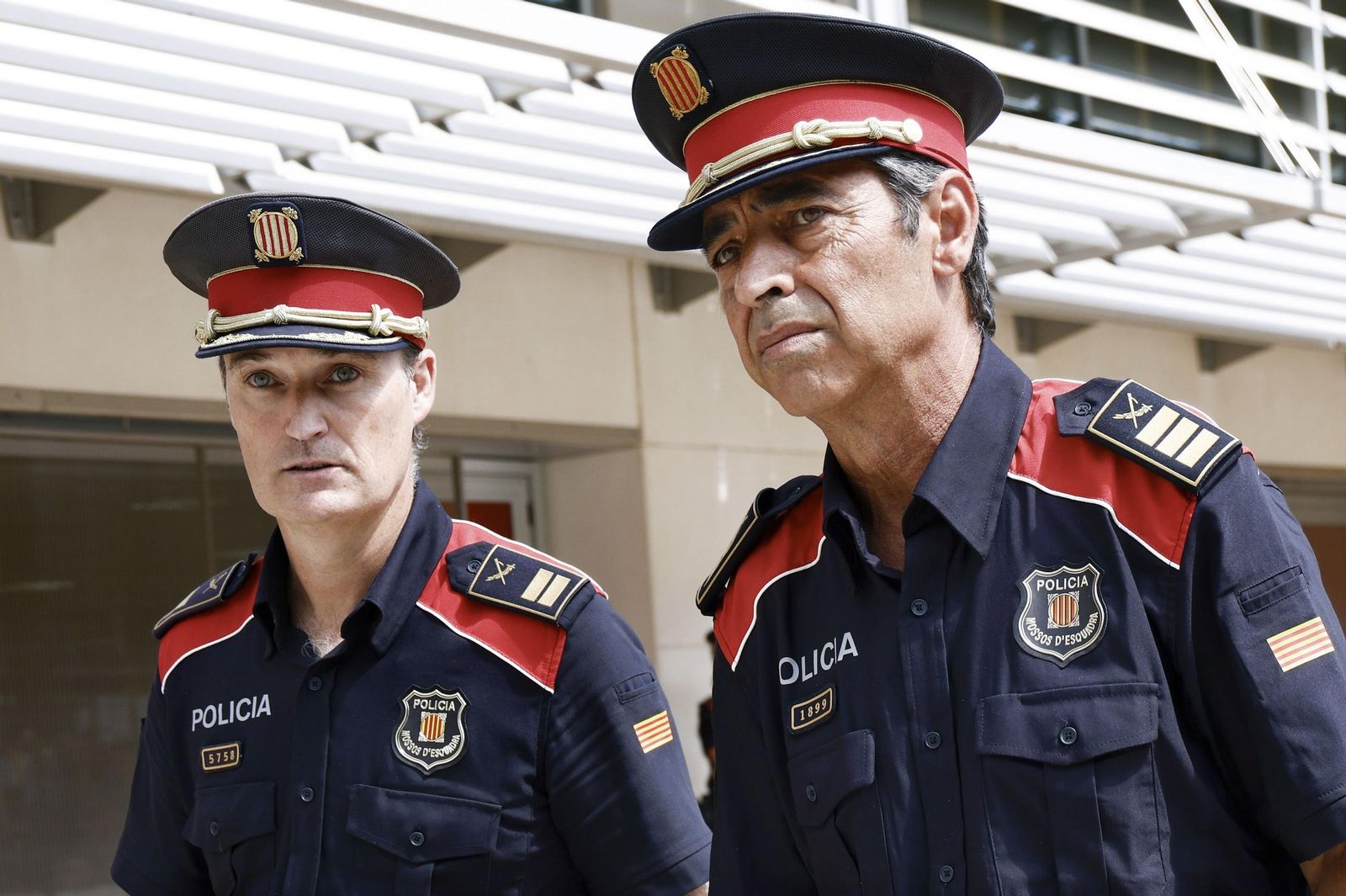 Eduard Sallent, comisario jefe saliente, y Josep LLuis Trapero, nuevo director de Los Mossos.