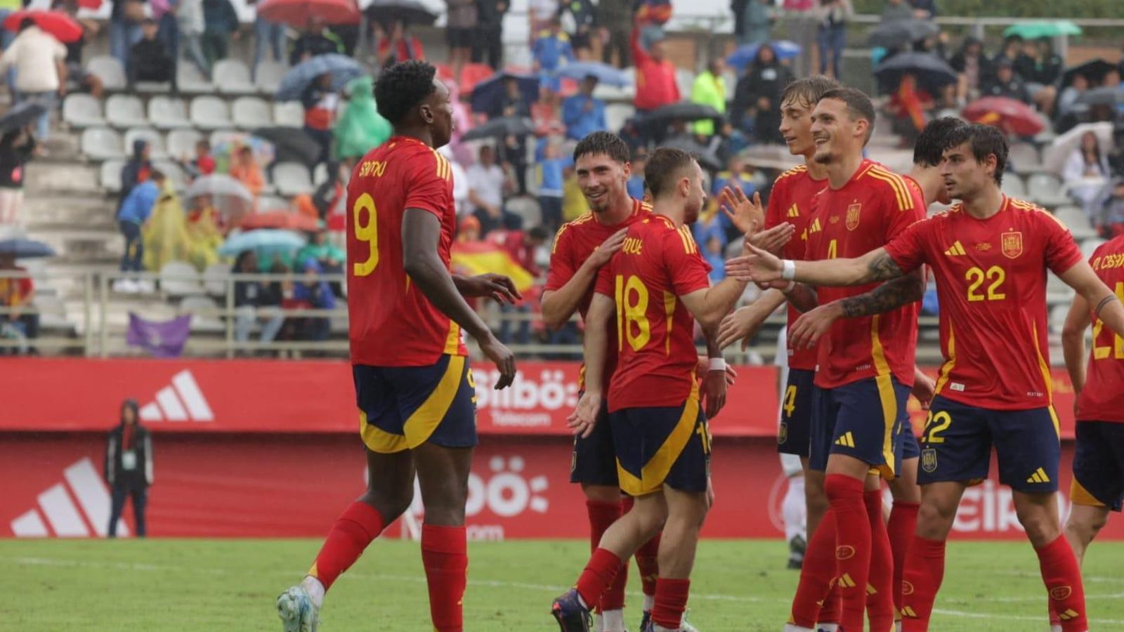 Roberto, debut y gol con España sub 21