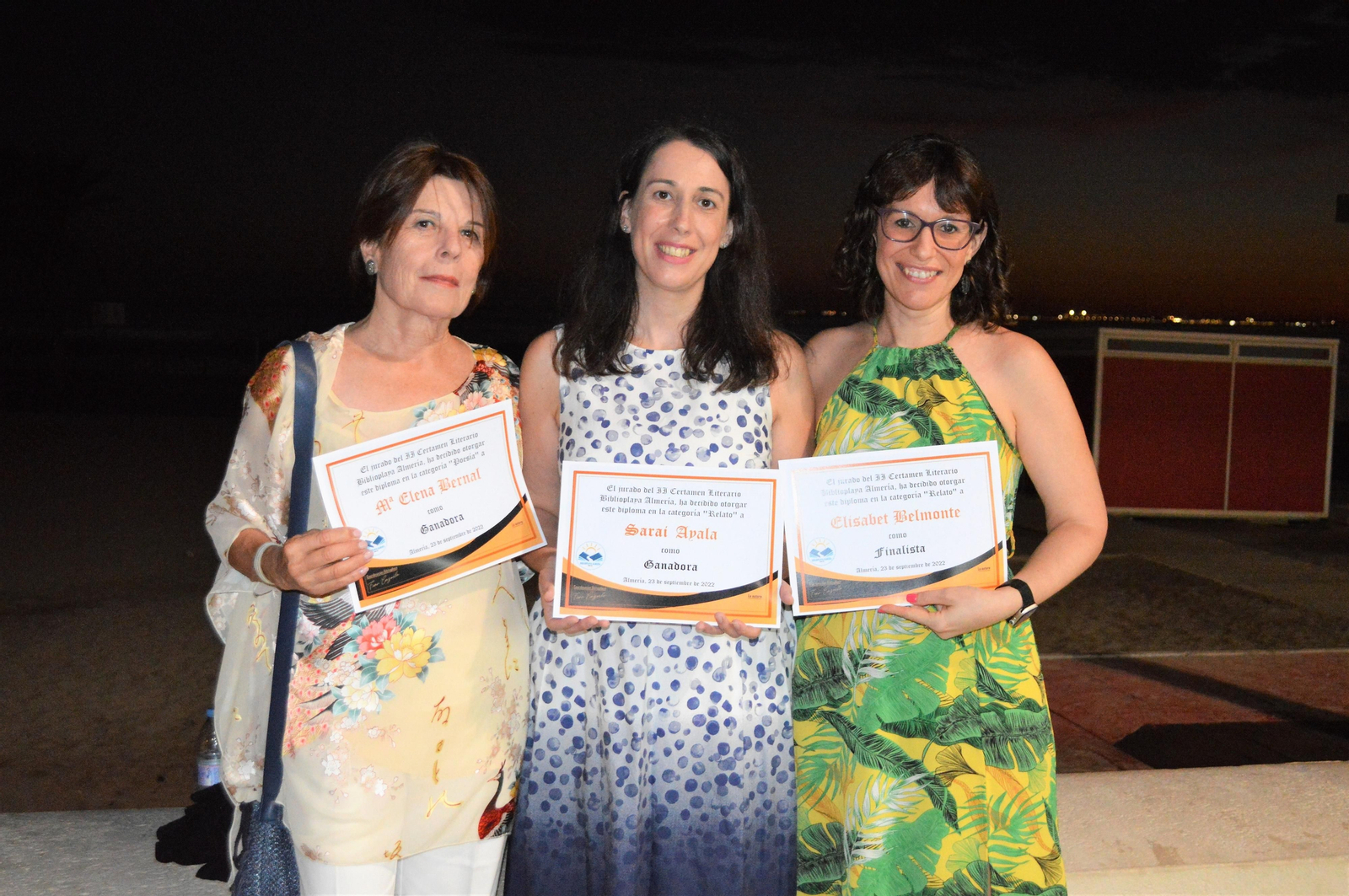 María Elena Bernal, Sarai Ayala y Elisabet Belmonte.