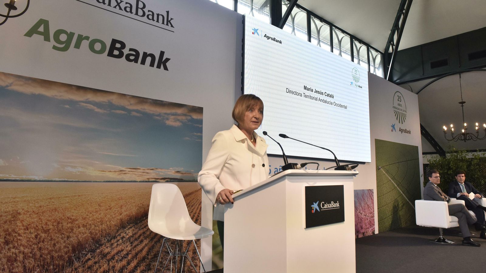 María Jesús Catalá, directora territorial de Caixabank en Andalucía Occidental, en un momento de su intervención