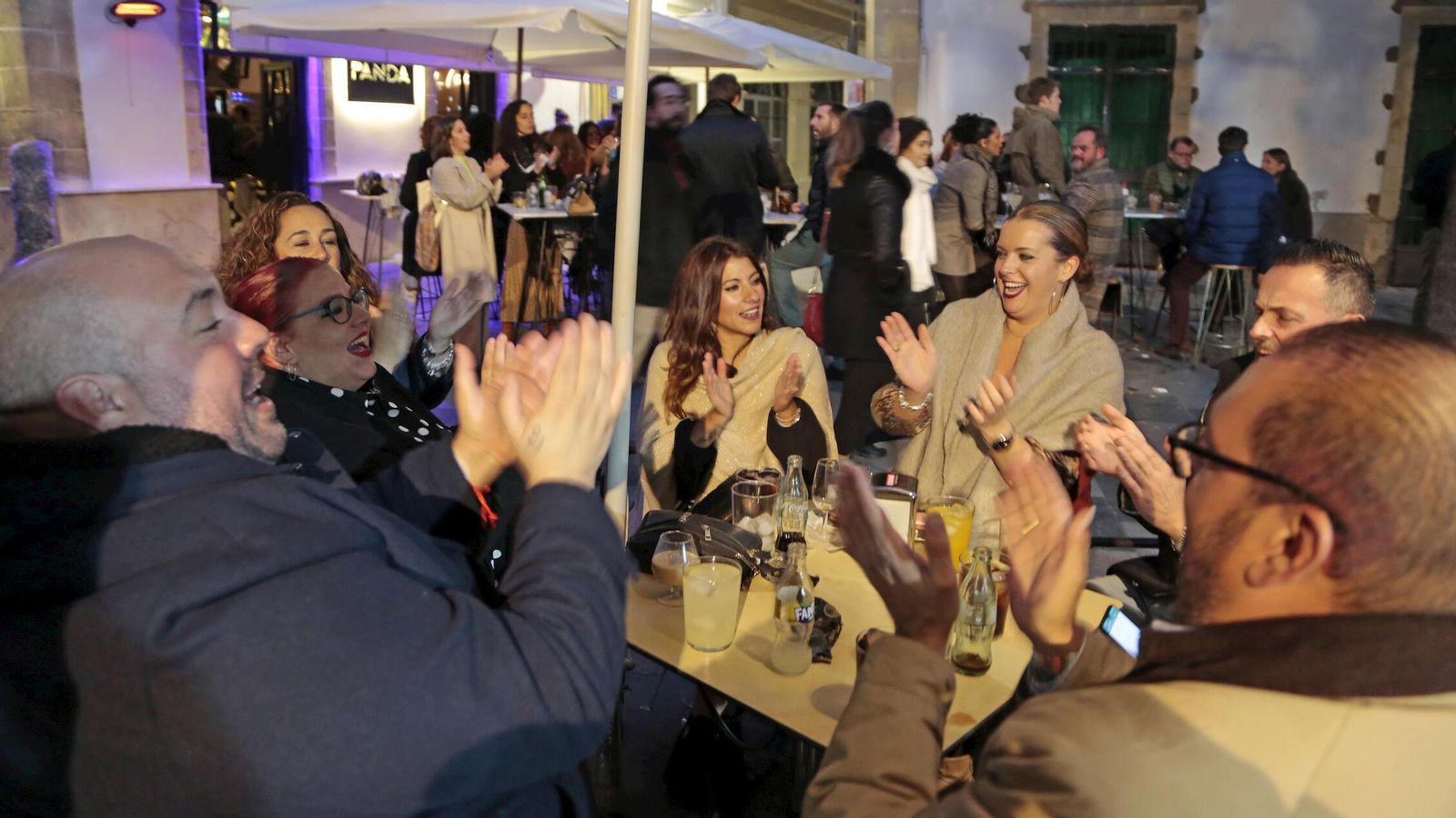 Ambiente este sábado en el centro.