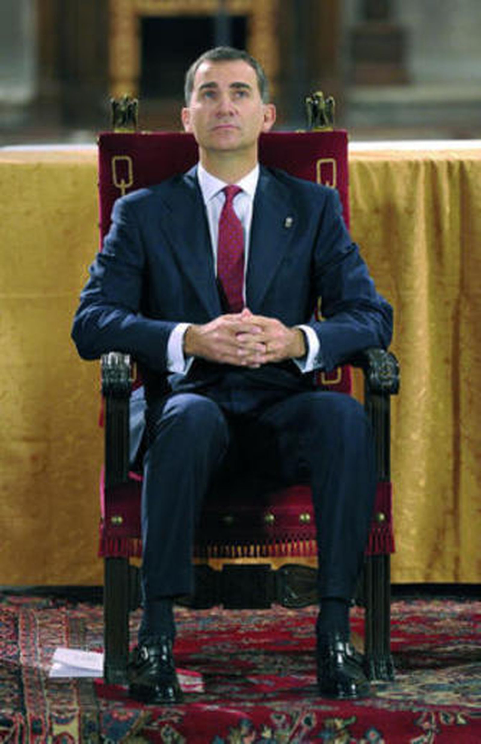 Don Felipe durante la entrega de los premios Príncipe de Viana el pasado 4 de junio.