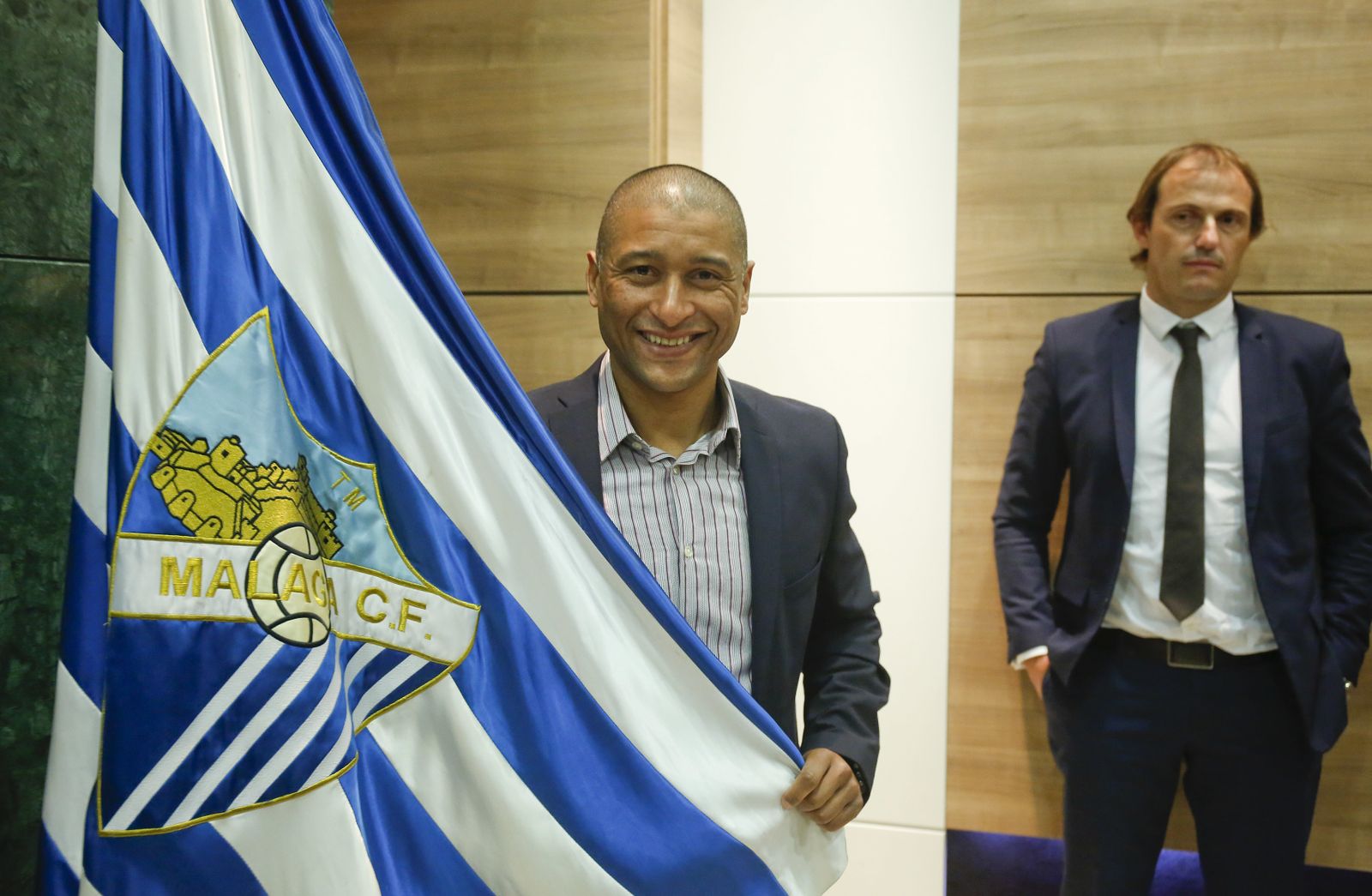 Presentación de Marcelo Romero como primer entrenador del Málaga CF