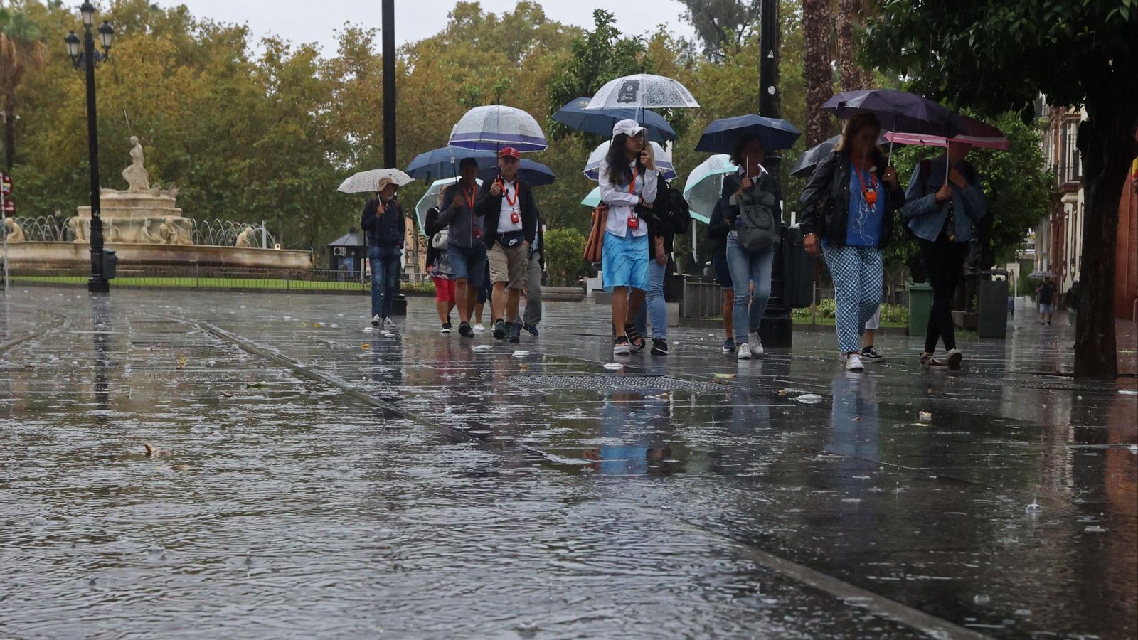 Un día de lluvia en Sevilla