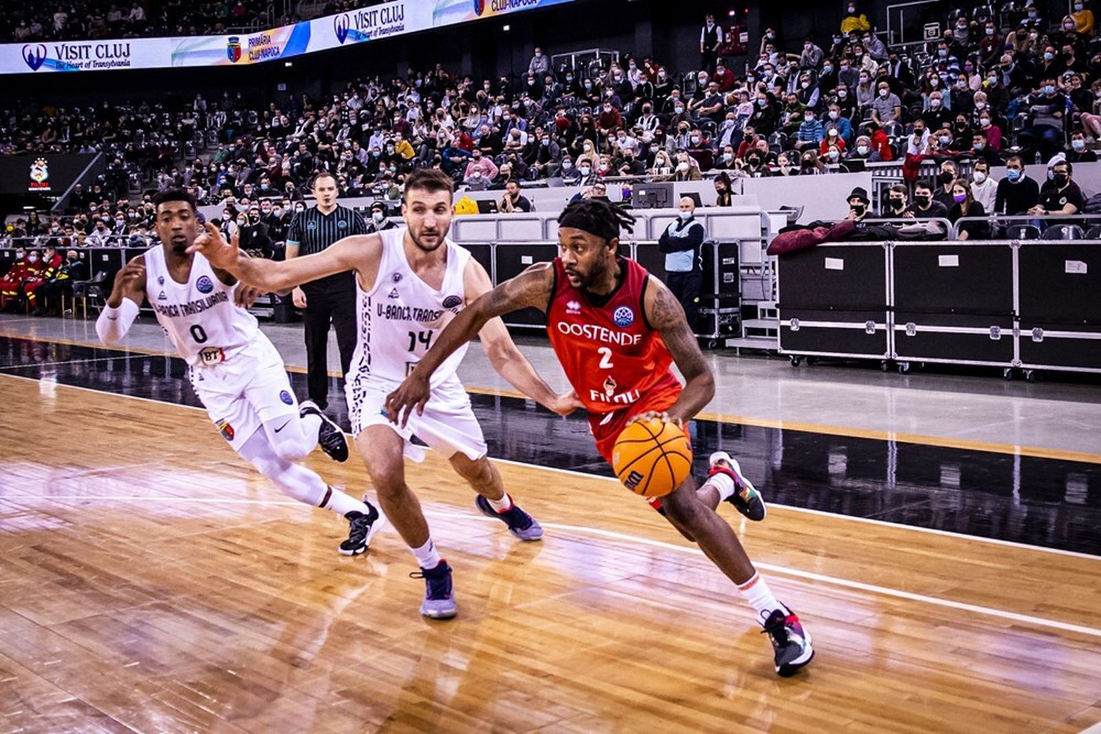 Levi Randolph, en un partido ante el Cluj.