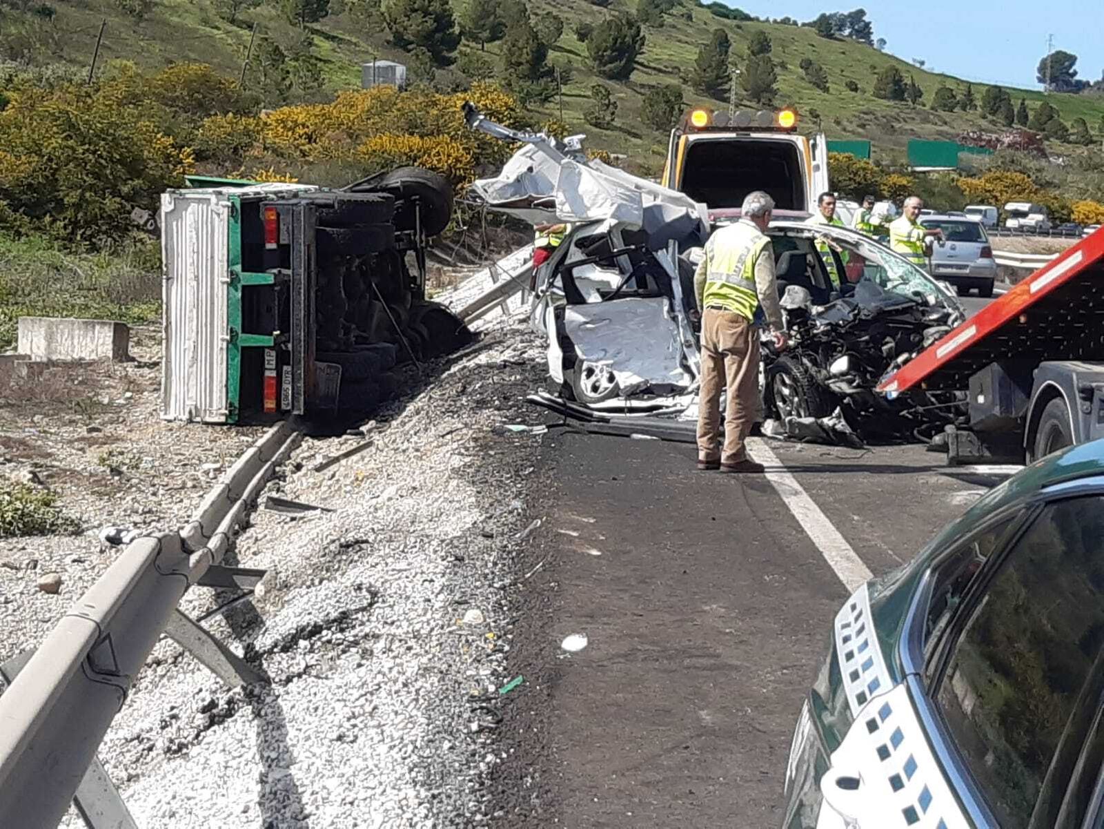Un accidente en Pizarra que se saldó este año con un muerto y dos heridos.