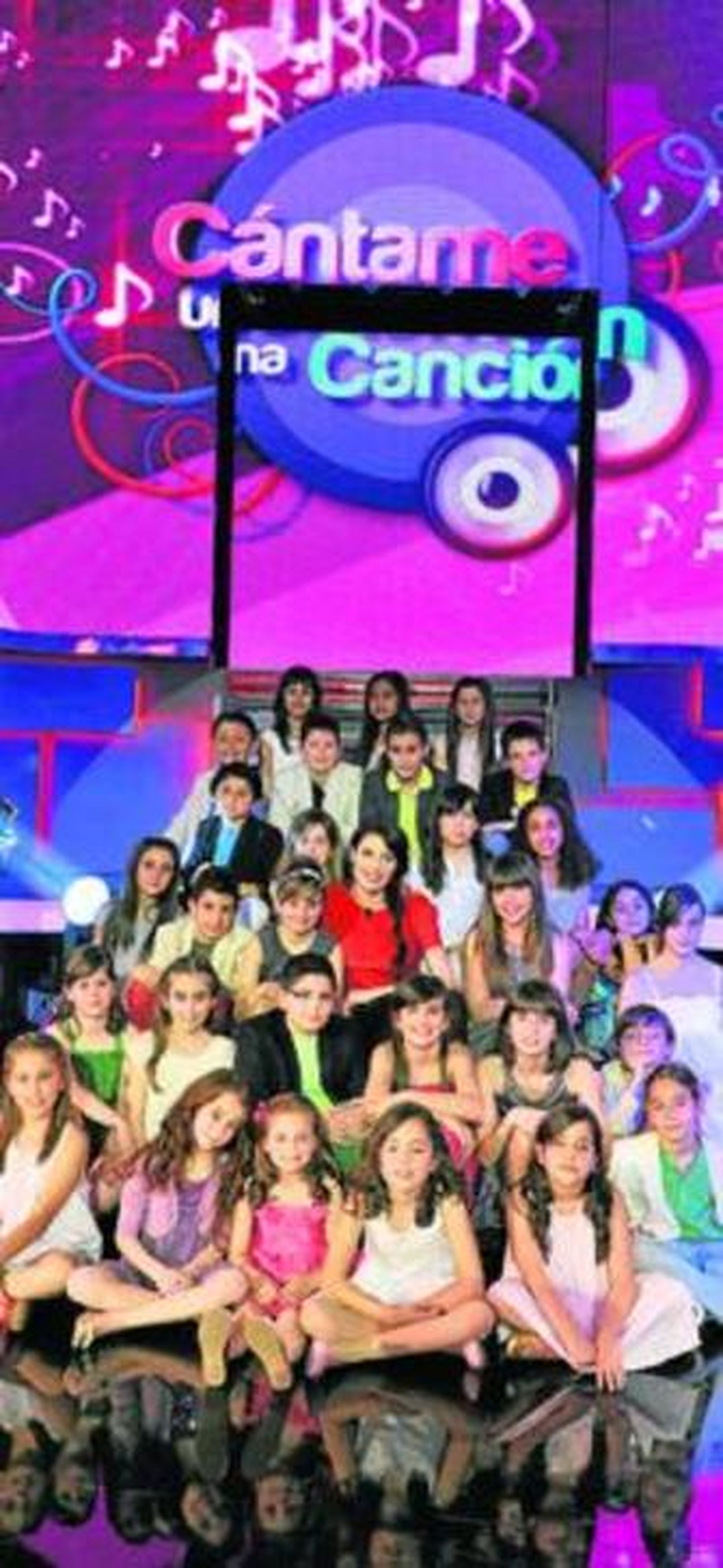 Pilar Rubio entre los concursantes de 'Cántame una canción'.