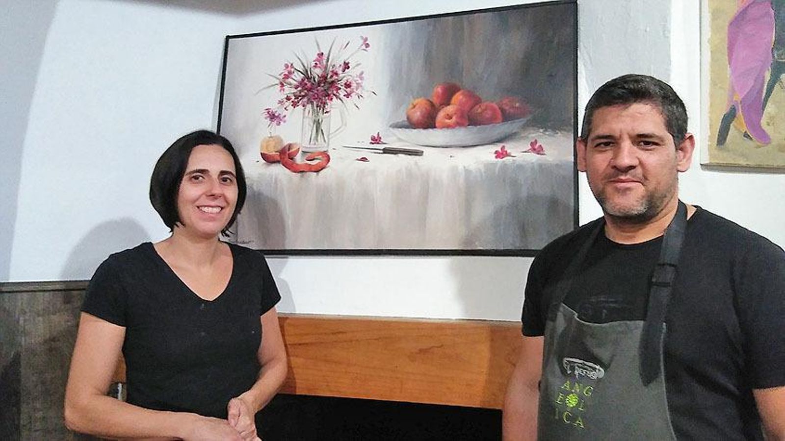 Angelica y Santiago en su establecimiento