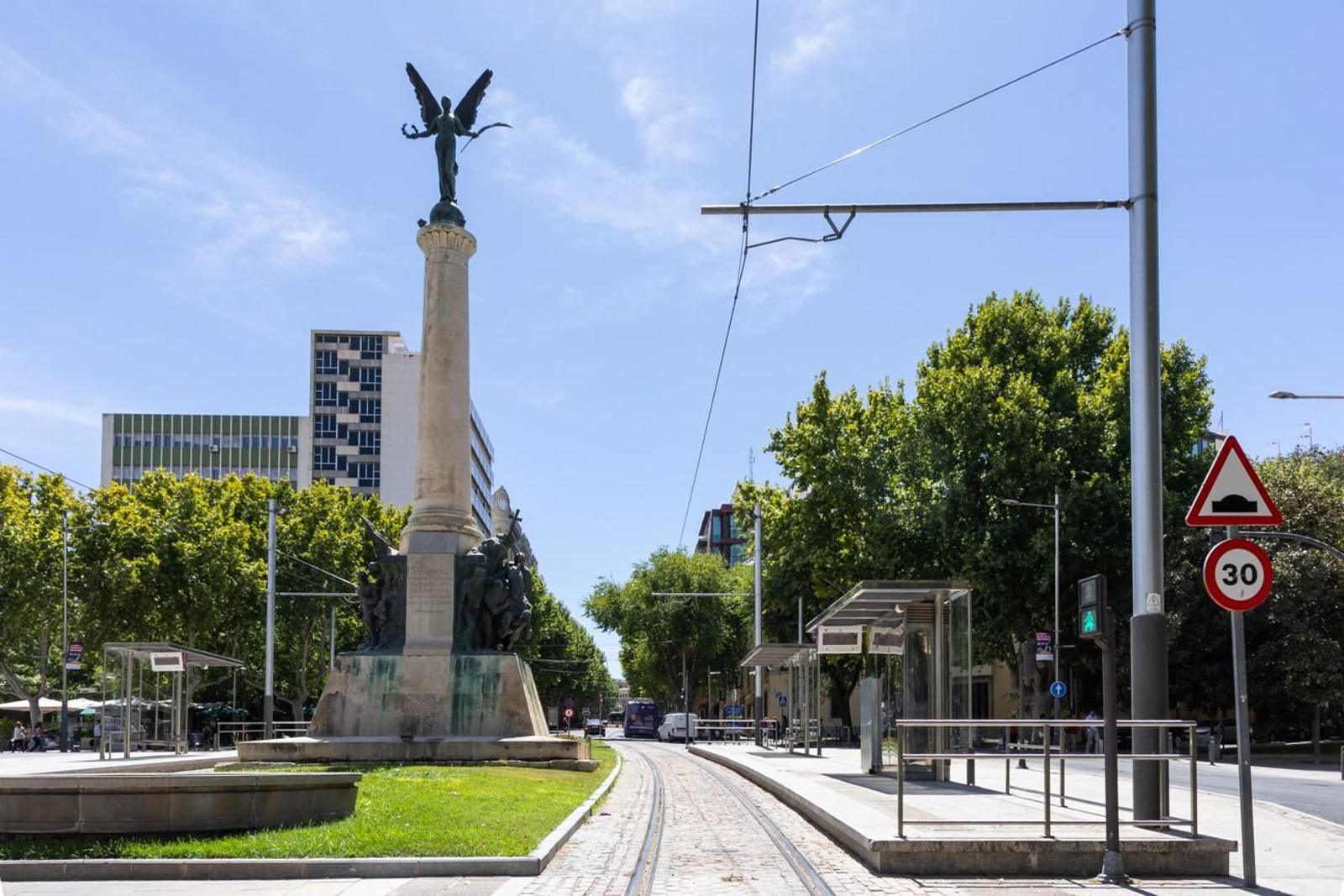 Así se encuentra el trazado del tranvía de Jaén