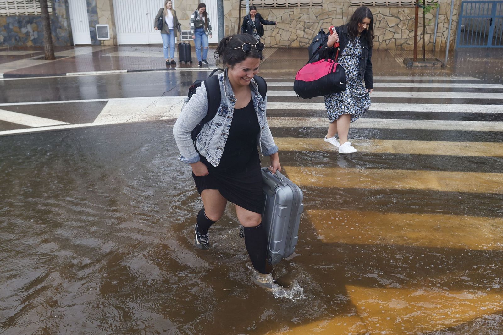 Calle inundada en Benicàssim (Castellón)