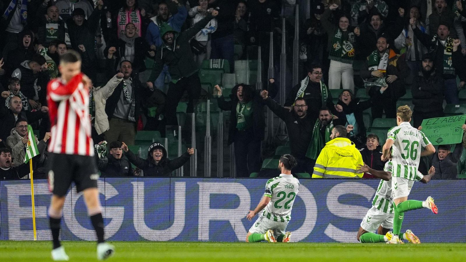 Francisco 'Isco' Alarcon of Real Betis celebrates a goal during the Spanish league, LaLiga EA Sports, football match played between Real Betis and Athletic Club at Benito Villamarin stadium on February 2, 2025, in Sevilla, Spain.