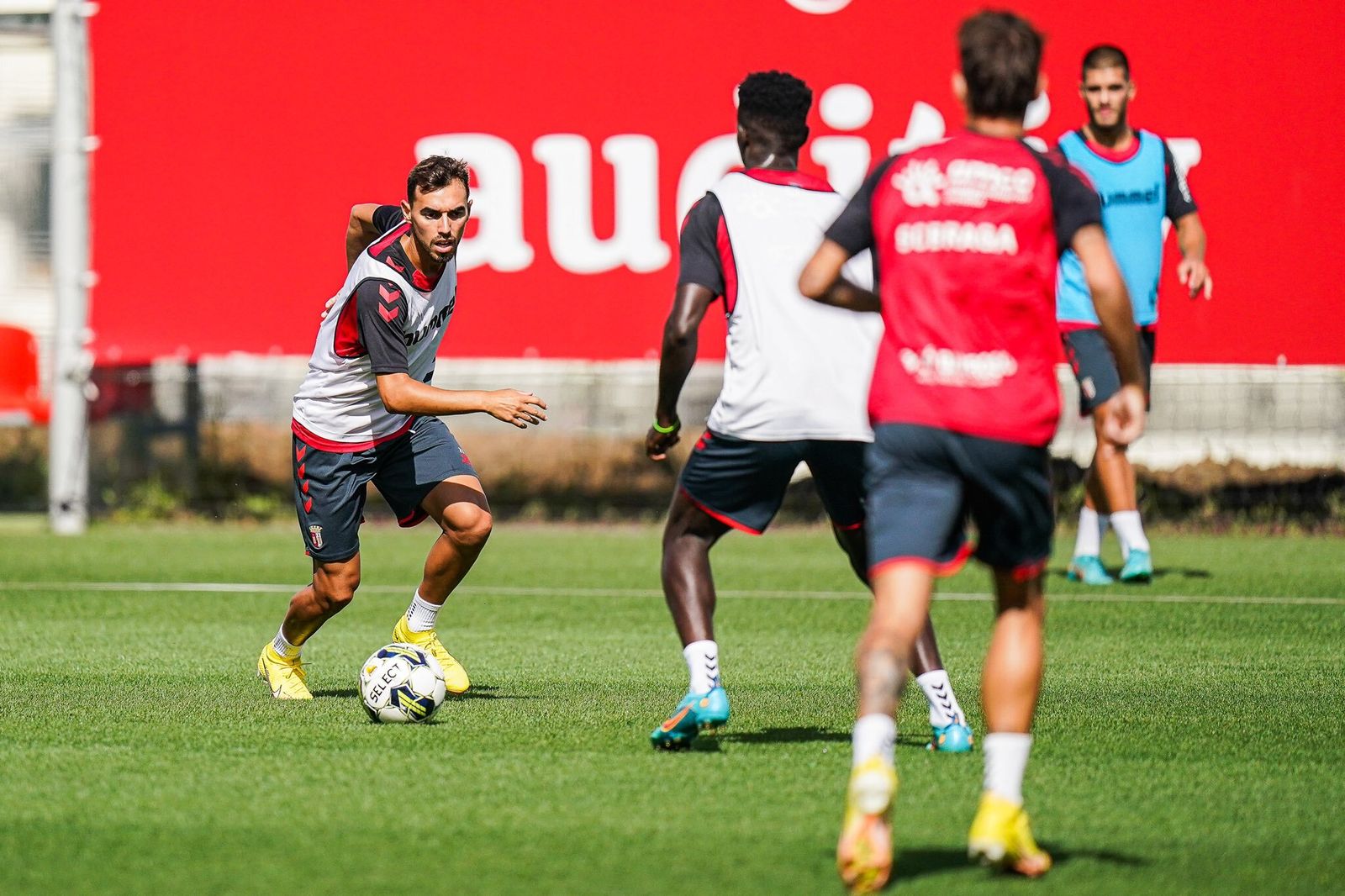 Ricardo Horta en un entrenamiento con el Braga.