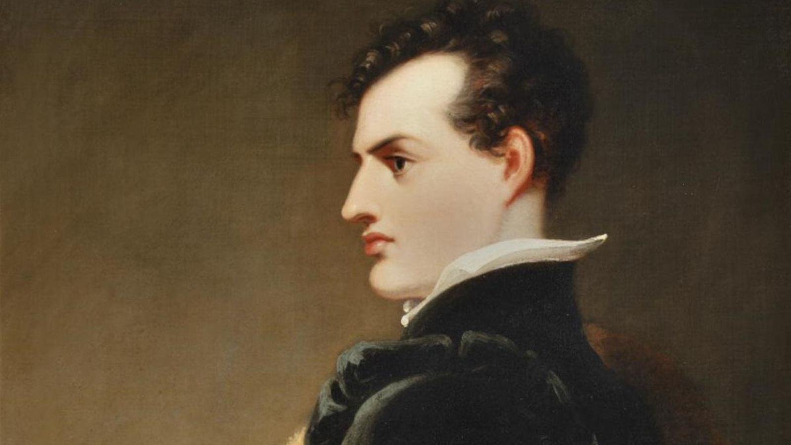 Uno de los varios retratos de Byron (1813) que pintó Richard Westall.
