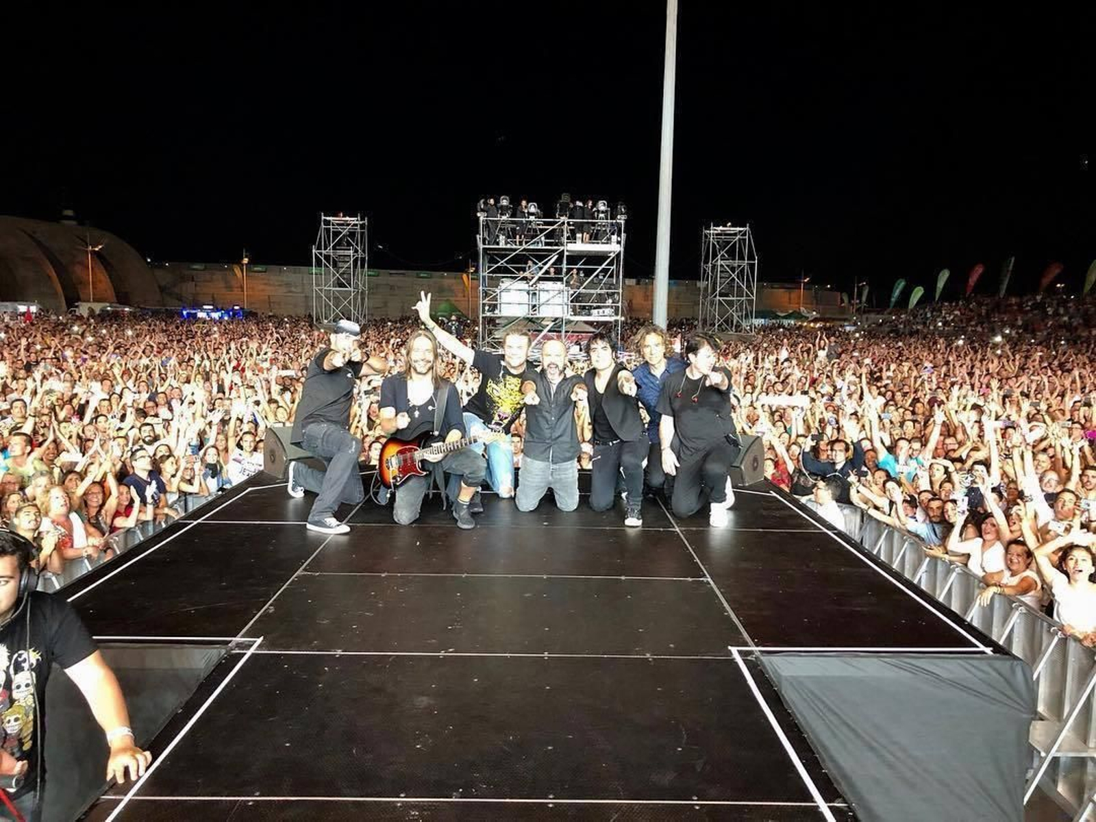 Maná durante uno de los conciertos de su gira por España.