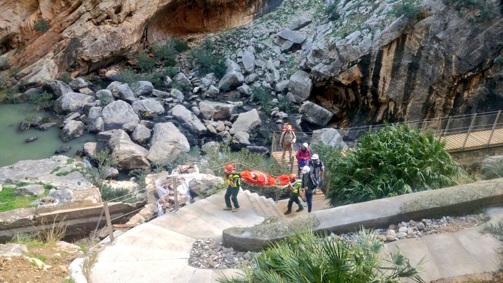 Momento del rescate.