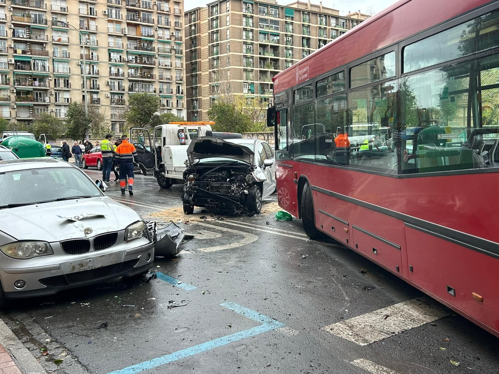 Imagen del siniestro ocurrido en la Avenida Pablo Picasso