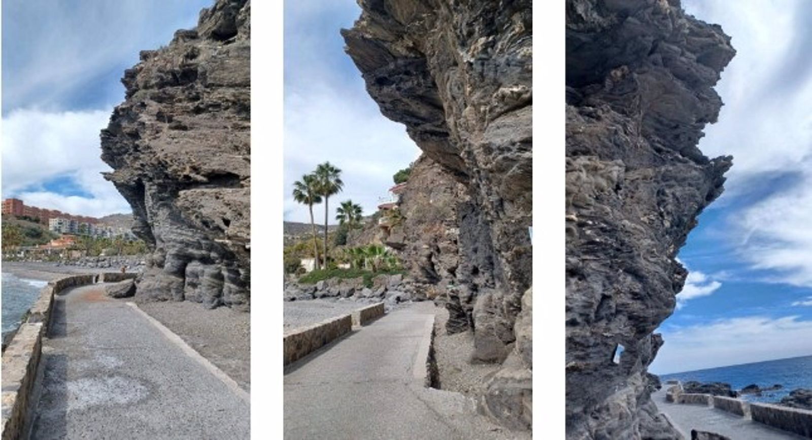 Licitado el proyecto de estabilización del talud sobre el paseo que une las playas de Cabria y Curumbico