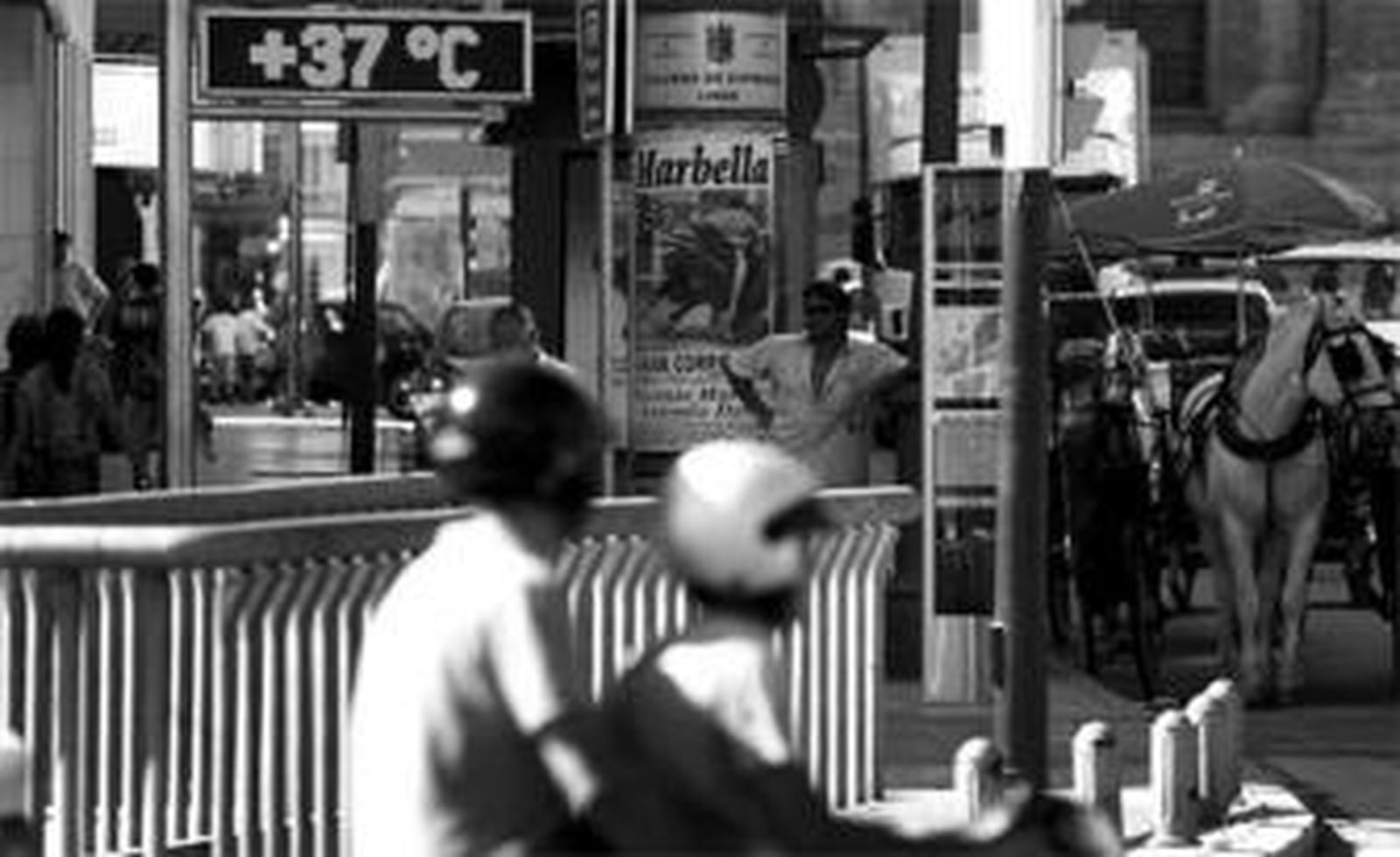 Termómetro de la capital malagueña la última vez que predominó el terral.