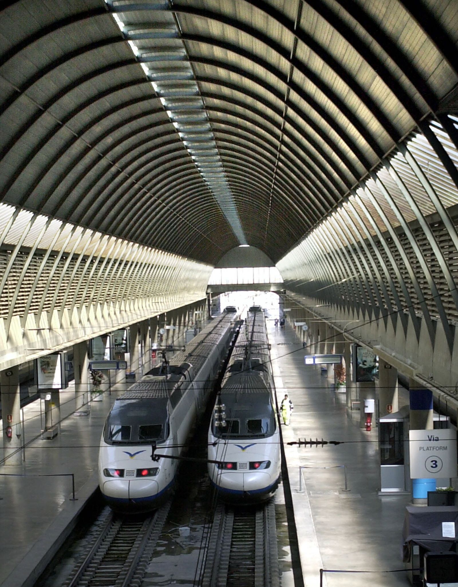 Trenes AVE en Santa Justa.