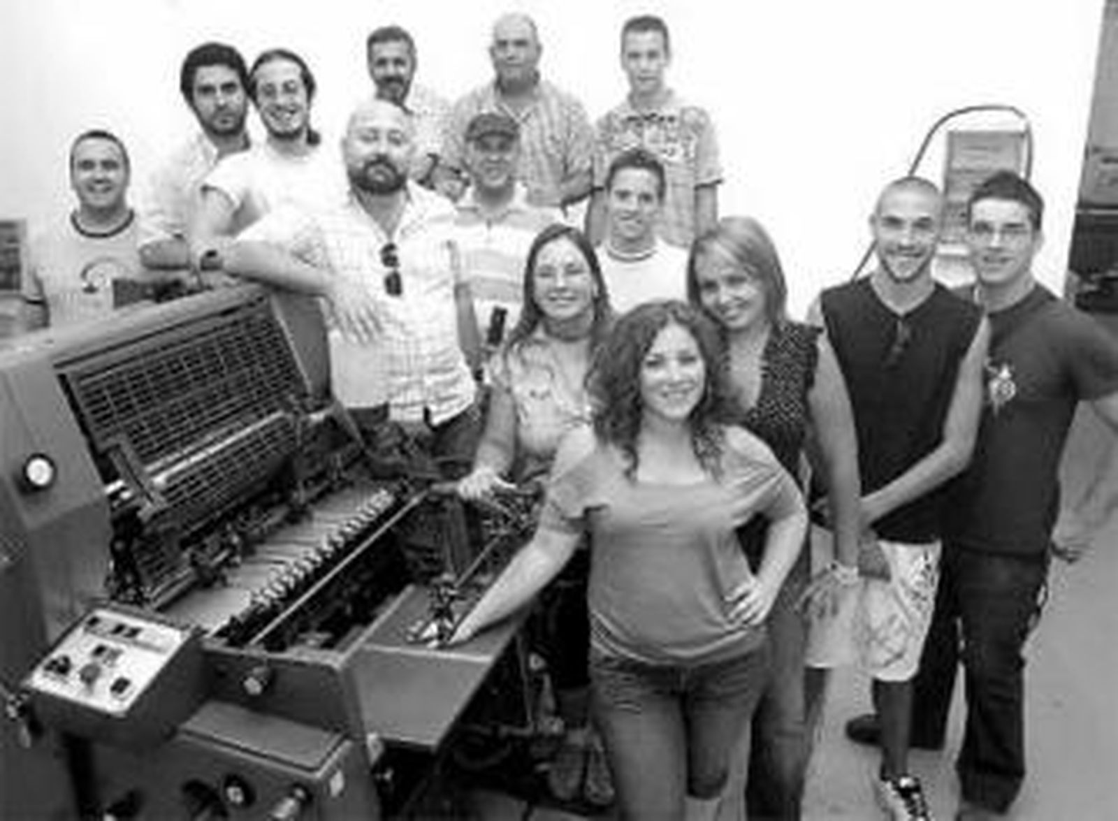 Los jóvenes, durante su último día de clase en Ingrasa.