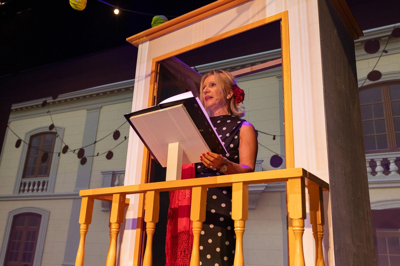 Blanca López durante la lectura de su pregón.