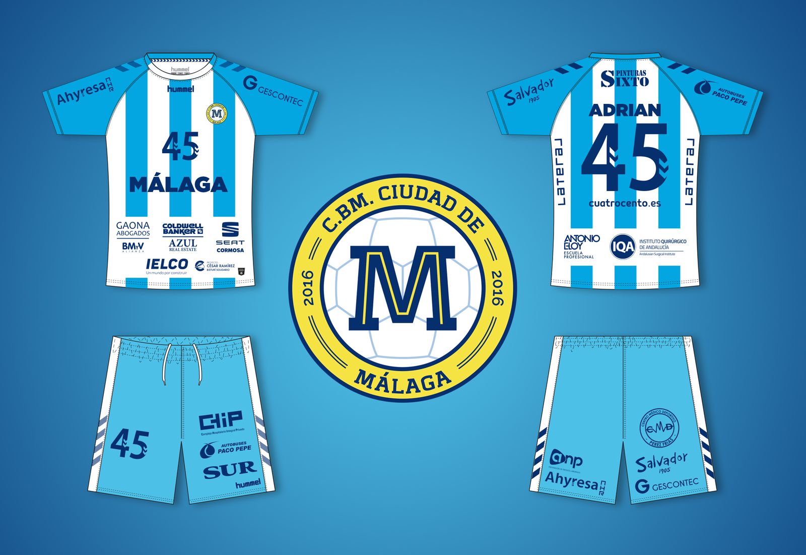 La primera equipación del Ciudad de Málaga.