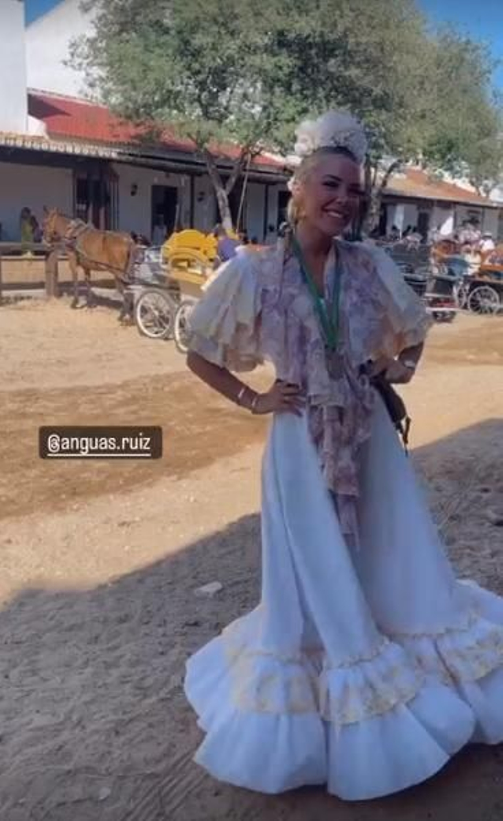 Alba Silva en el camino del Rocío 2022.