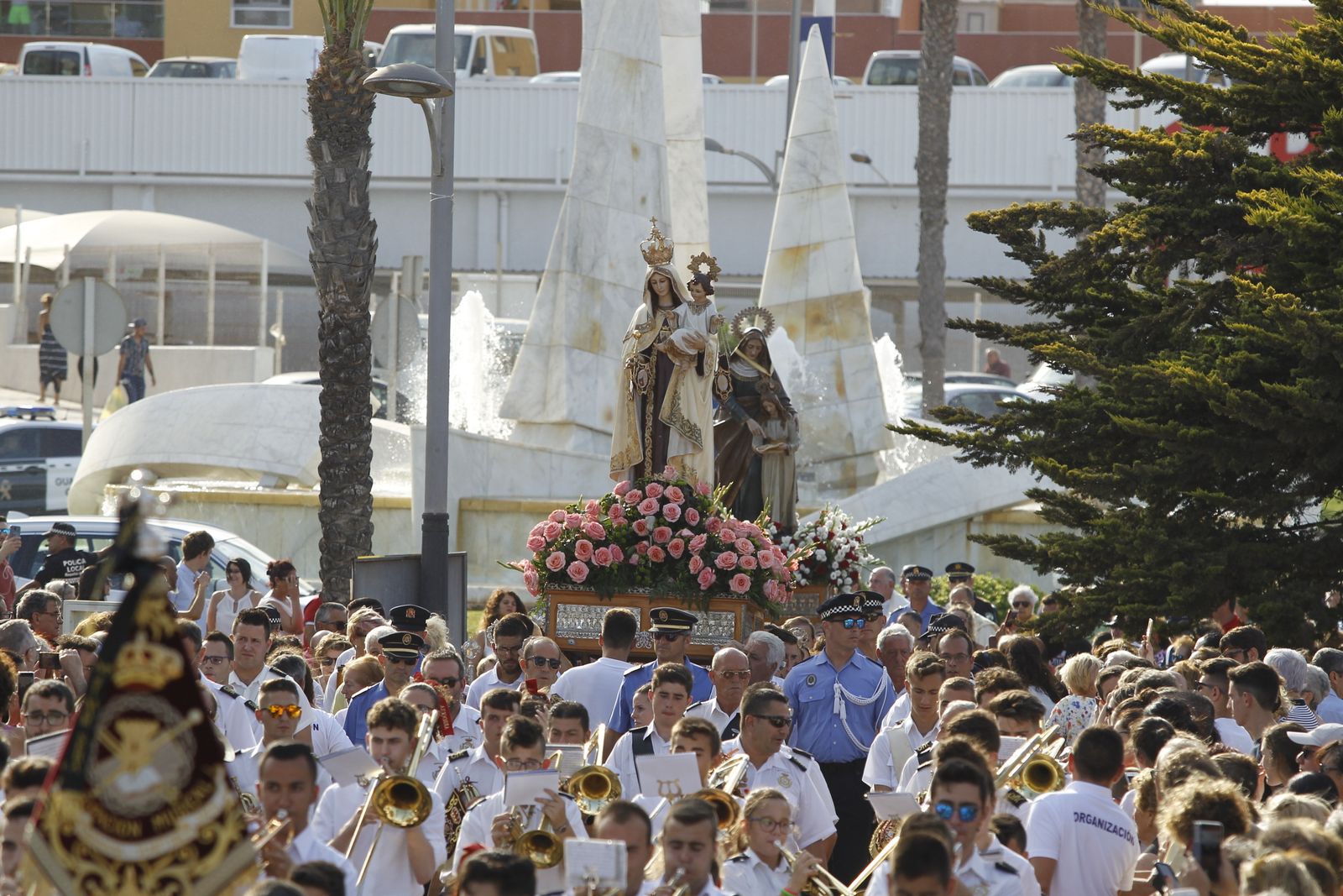 Fotogalería cucaña y procesión Fiestas Santa Ana Roquetas de Mar