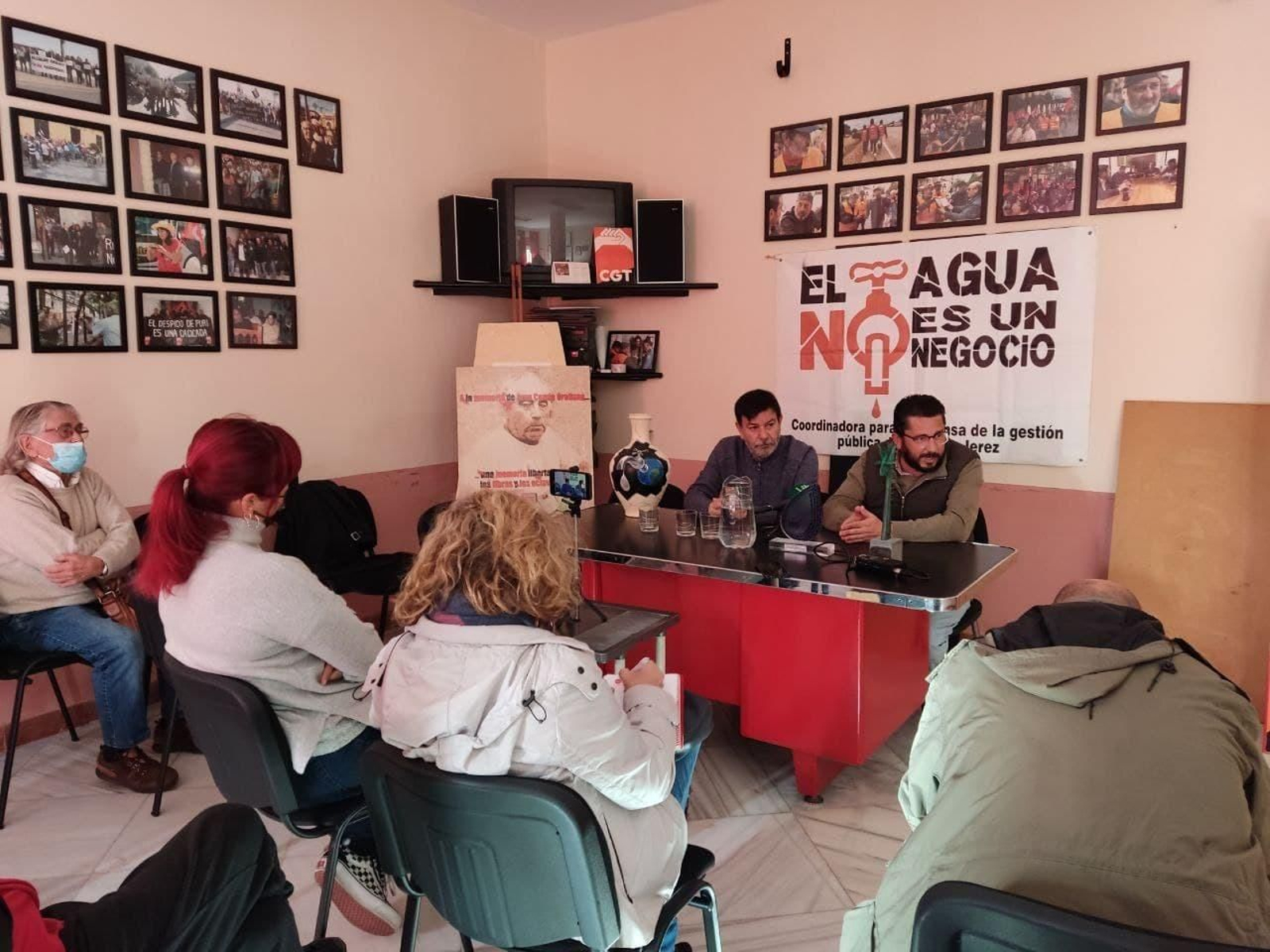 Presentación de la jornada divulgativa de la Coordinadora del Agua de Jerez. Presentación de la jornada divulgativa de la Coordinadora del Agua de Jerez.
