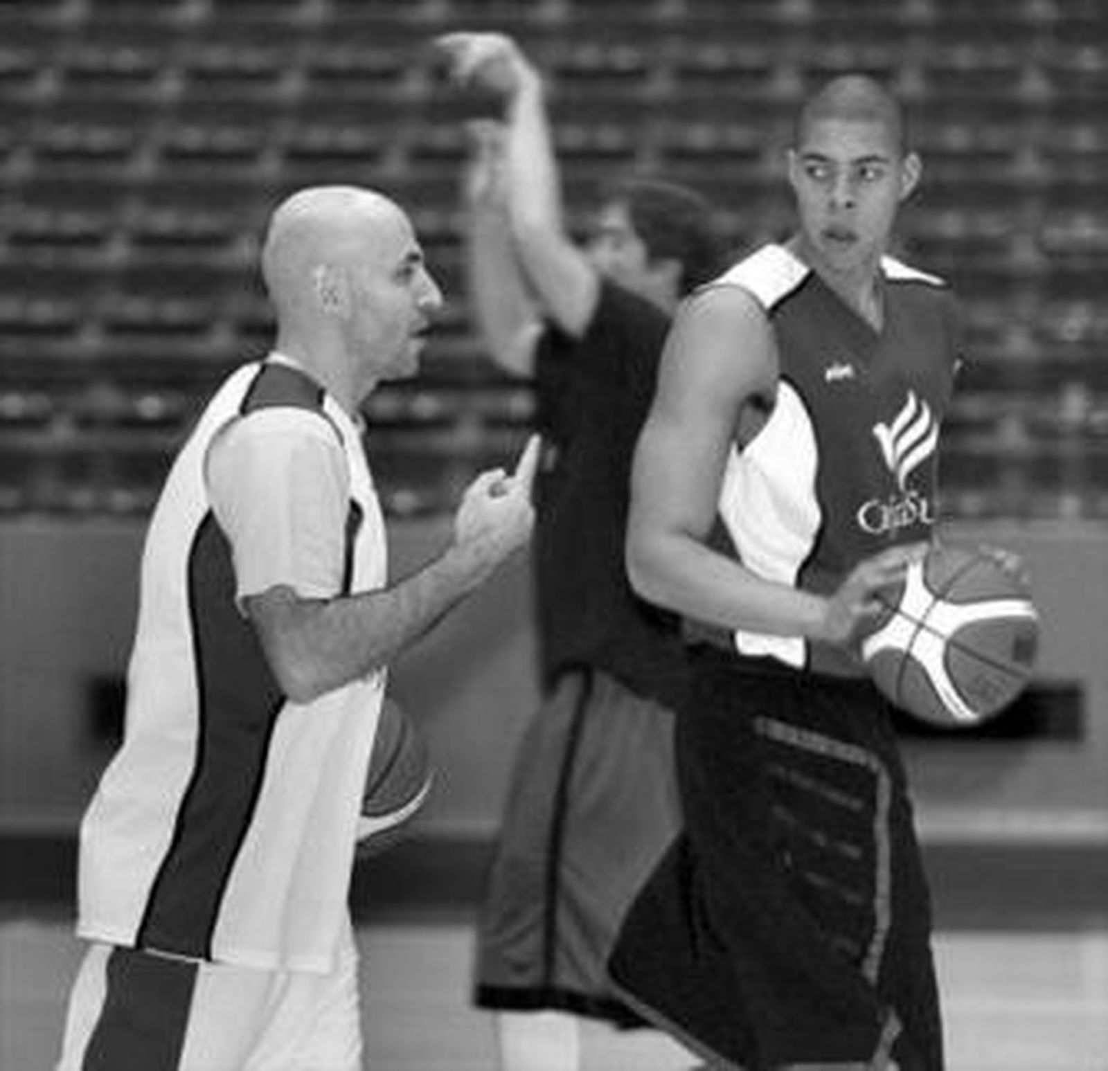 Gelsi y Mallory, durante el entrenamiento de ayer.