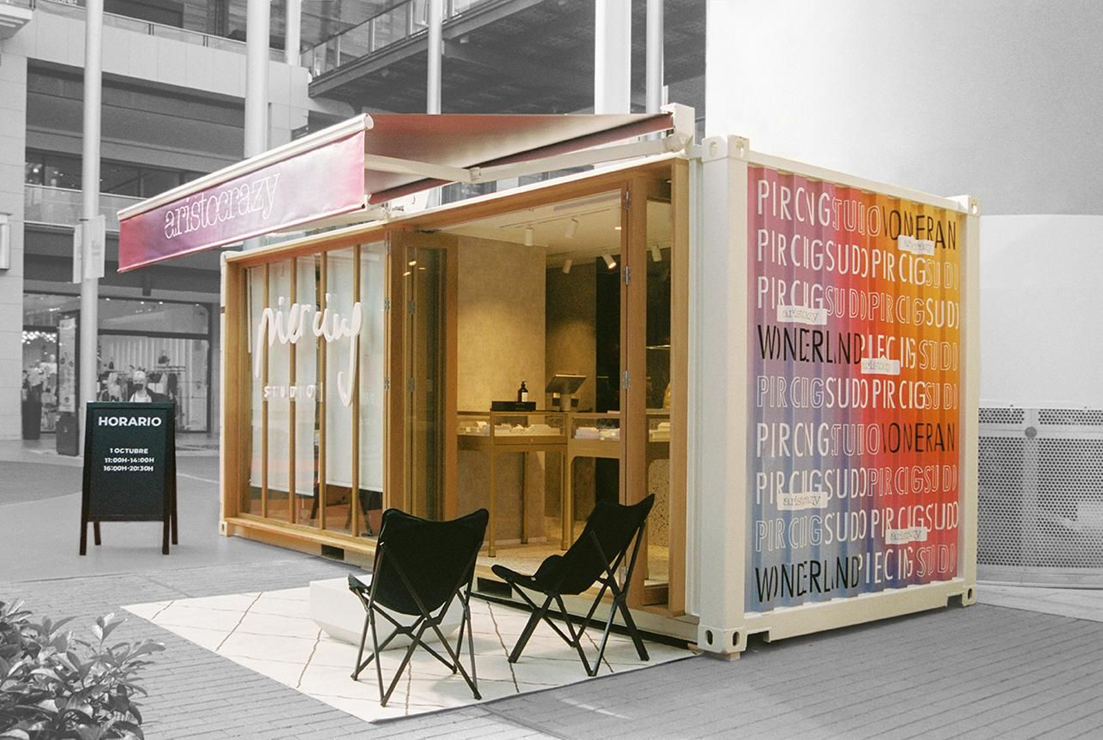 El llamado Wonderbox de este 'piercing truck', que dispondrá de una extensa oferta de altísima calidad para seleccionar su 'piercing' joya de primera puesta.