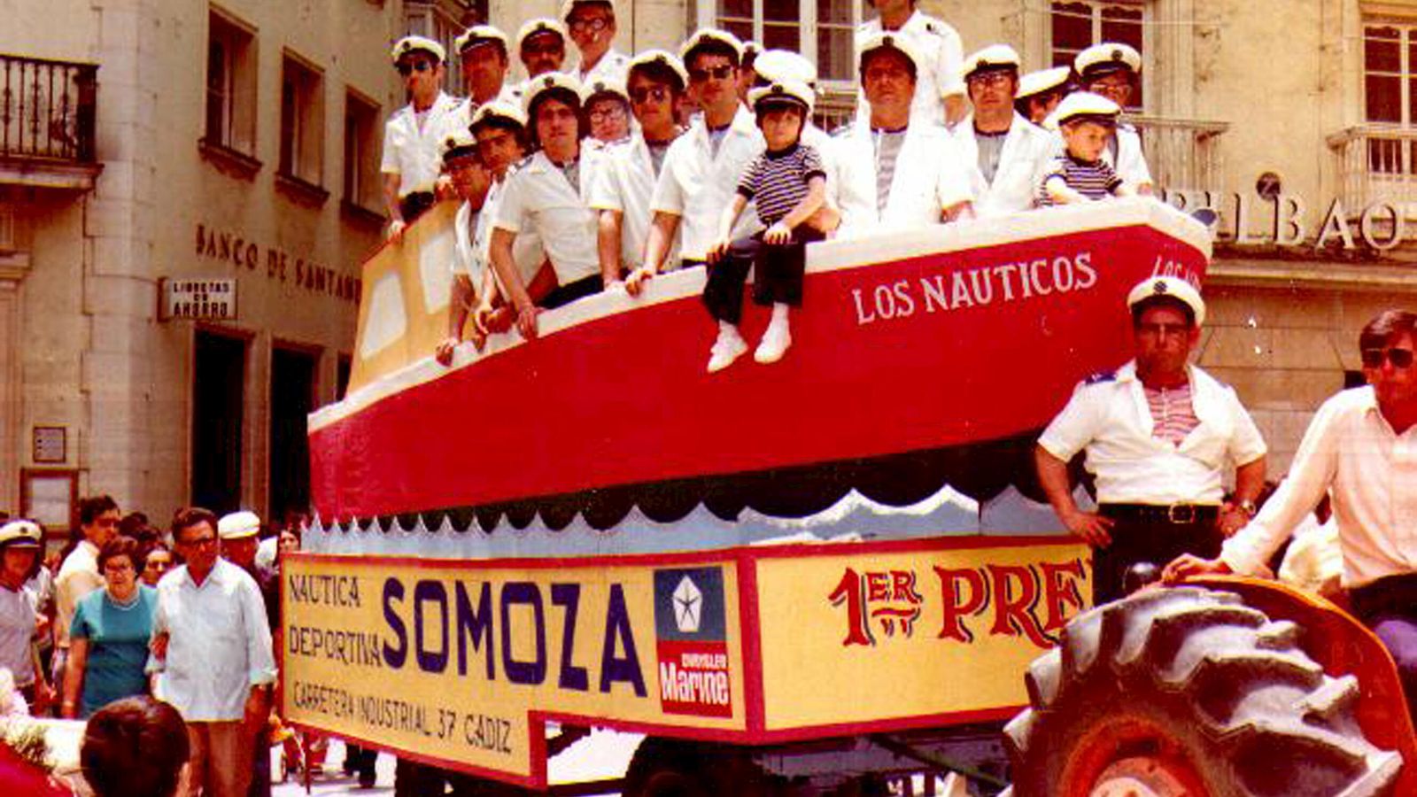 El coro 'Los náuticos', de 1974.