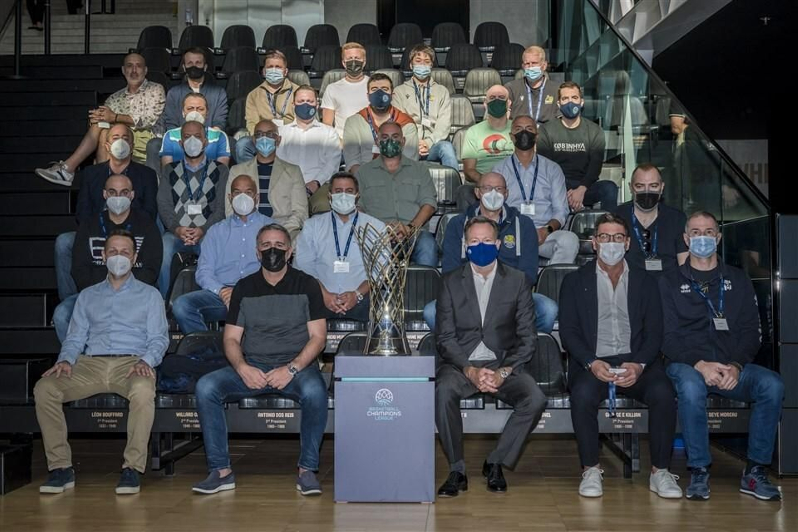 Fotis Katsikaris, en la reunión de entrenadores de la Basketball Champions League.