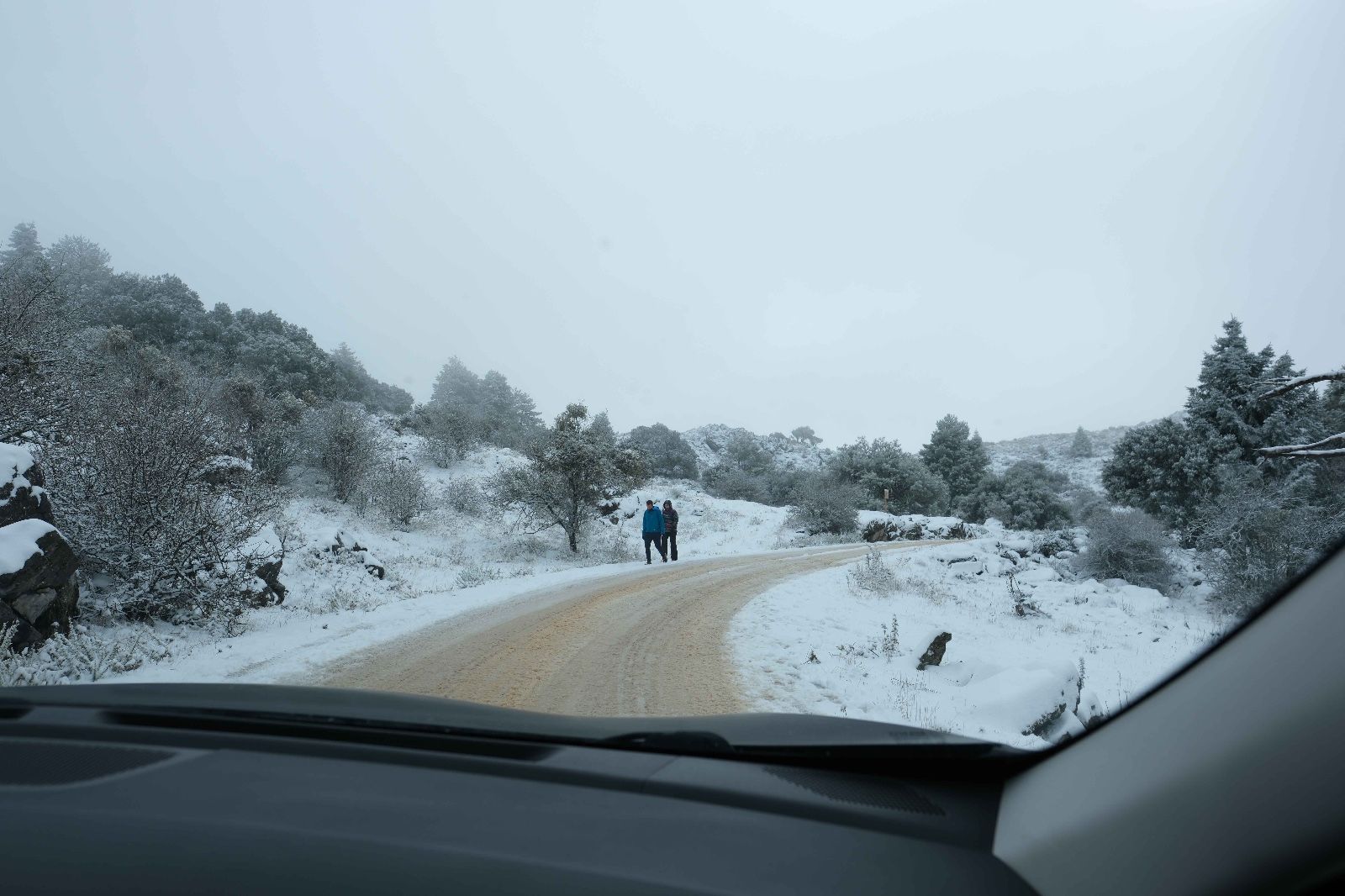 La nieve tiñe de blanco la Serranía de Ronda