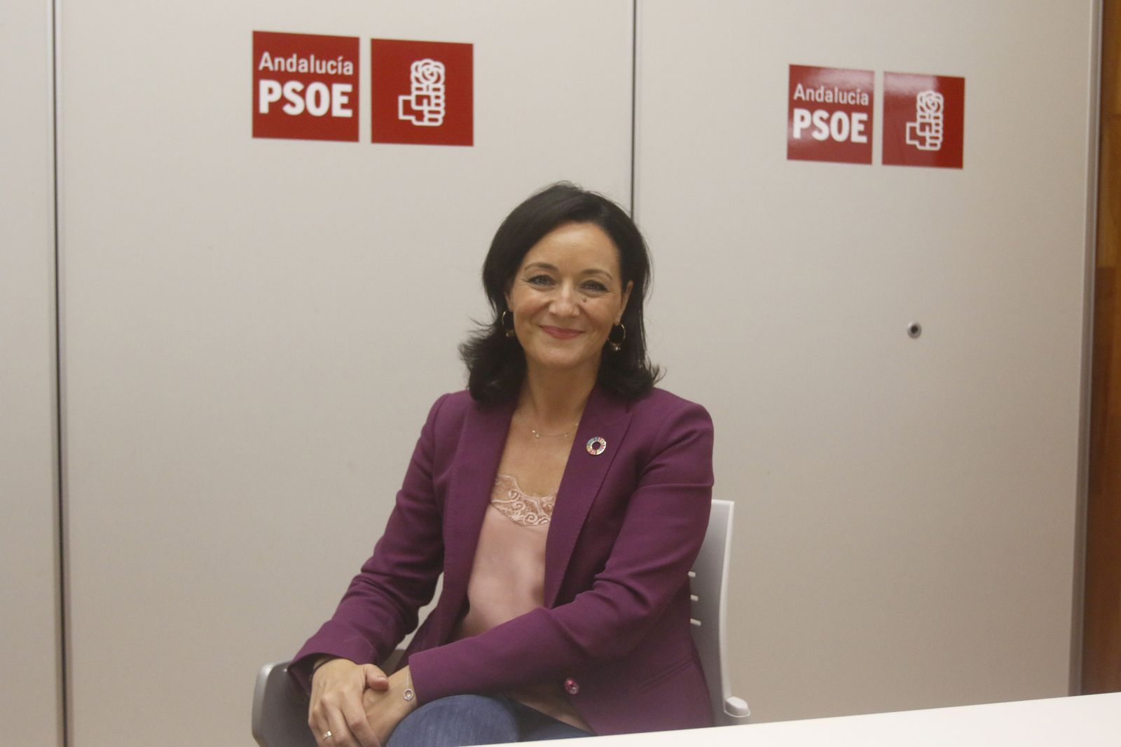 Rafaela Crespín en la sede del PSOE de Córdoba.